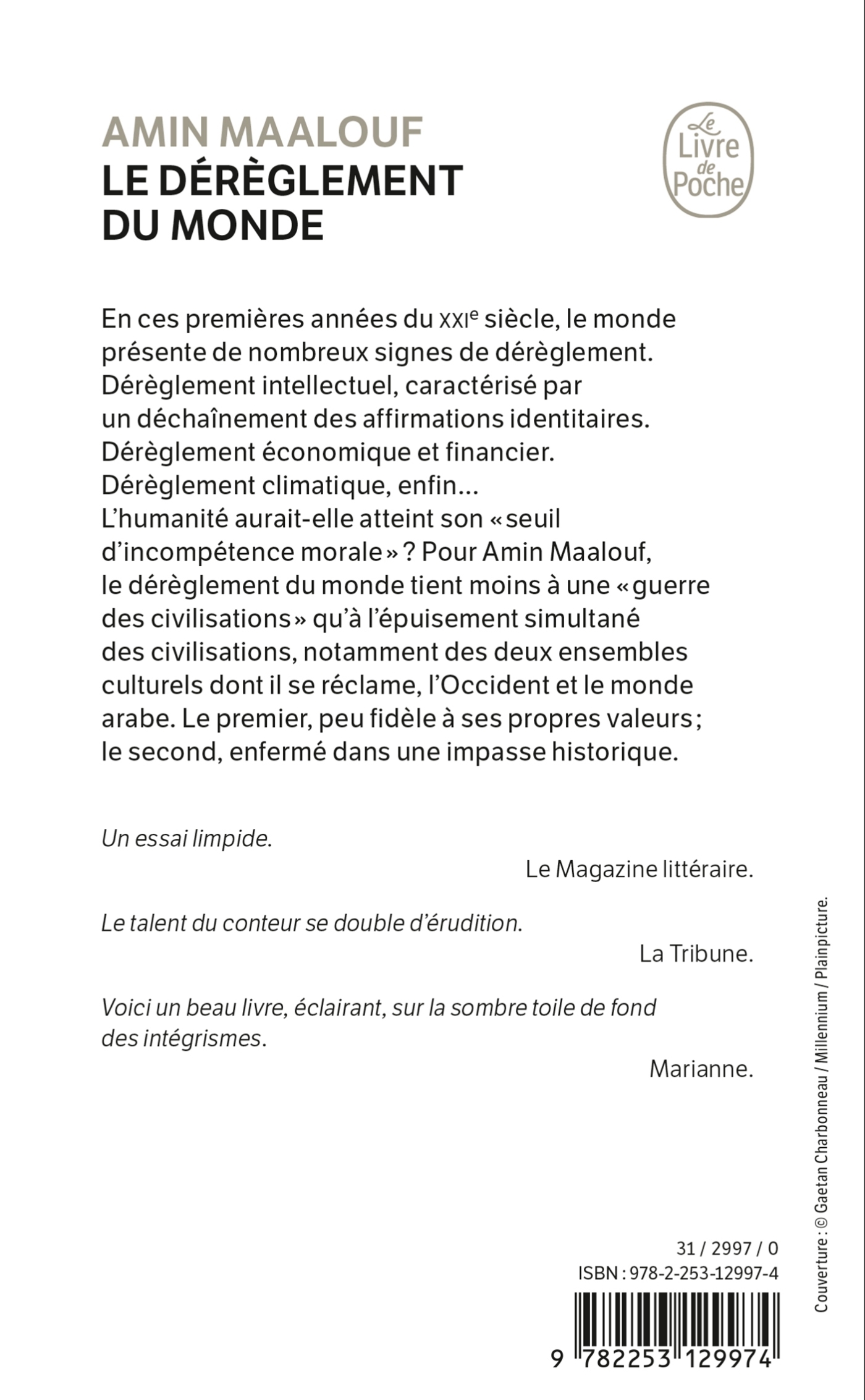 Le Dérèglement du monde - Amin Maalouf - LGF