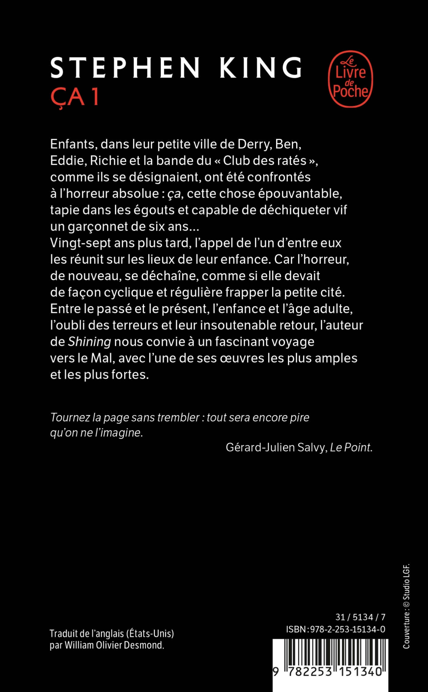 Ça  (Ça, Tome 1) - Stephen King - LGF