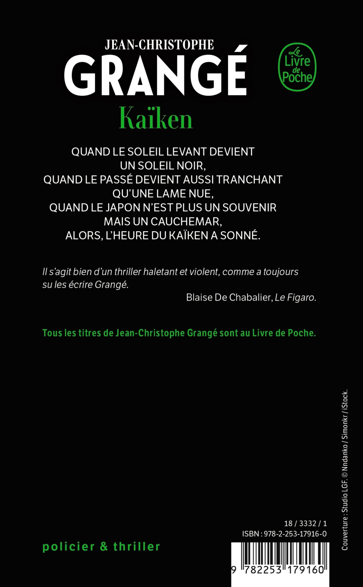 Kaiken - Jean-Christophe Grangé - LGF