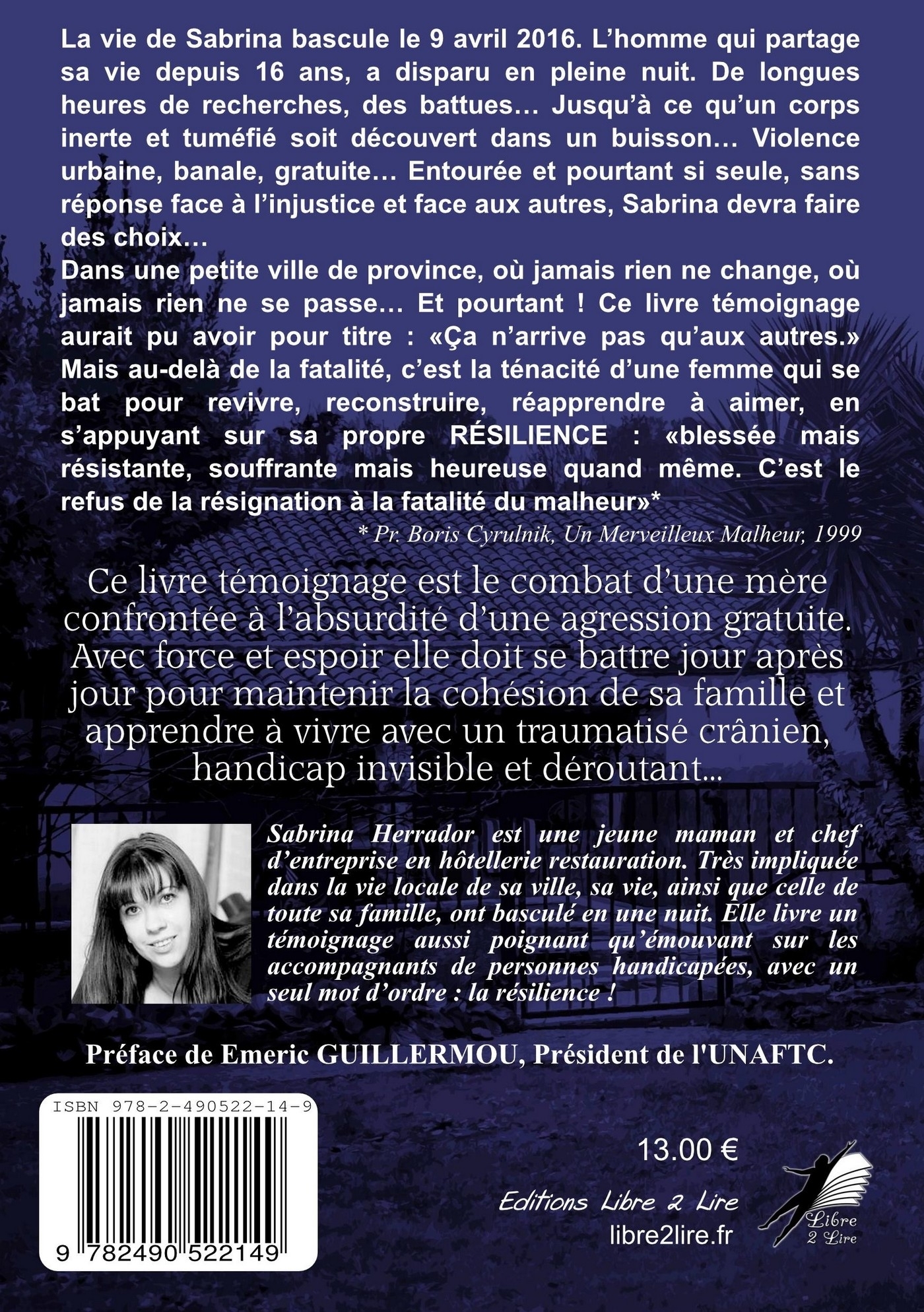 Résilience - Sabrina Herrador - LIBRE 2 LIRE