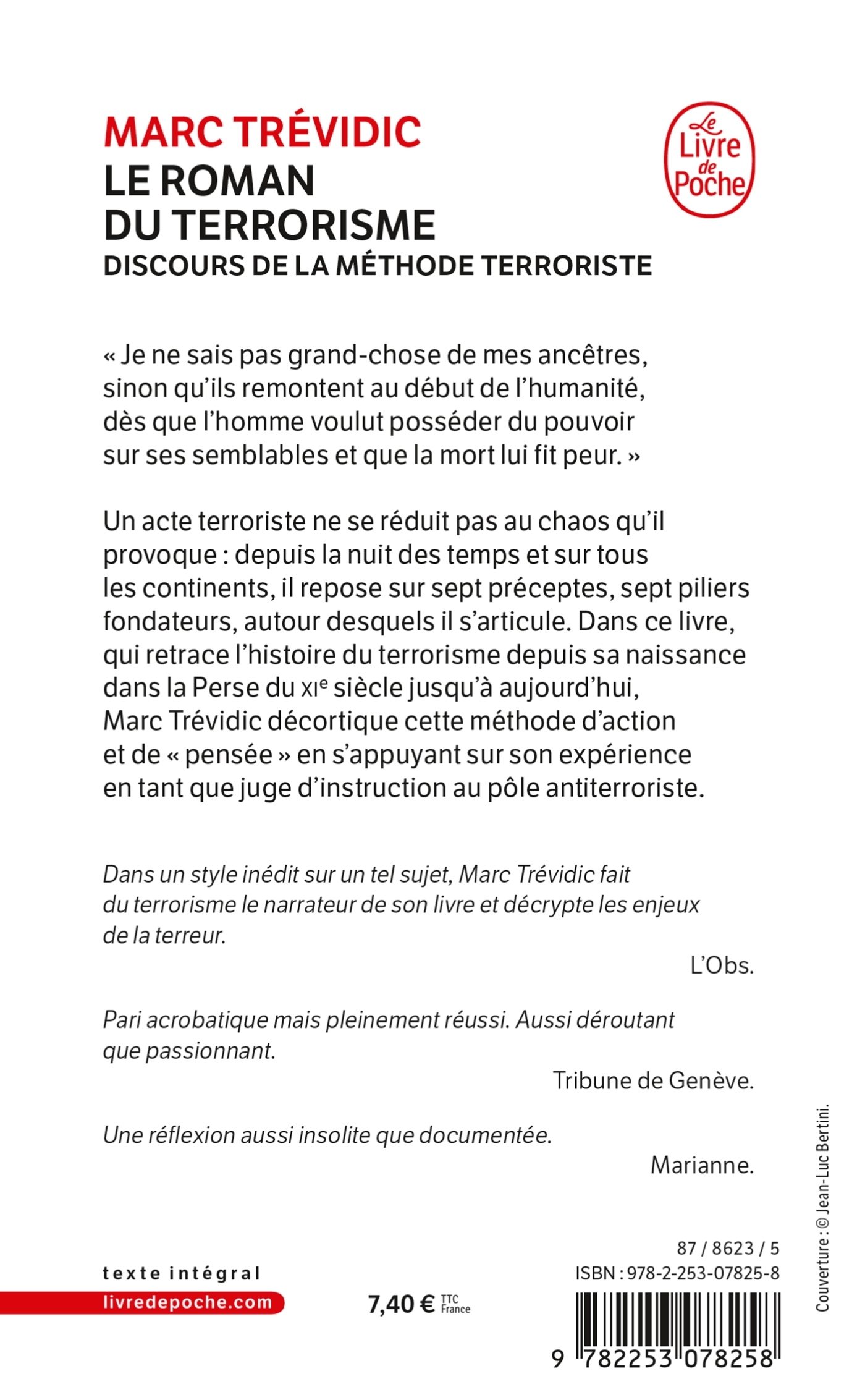 LE ROMAN DU TERRORISME - Marc Trévidic - LGF