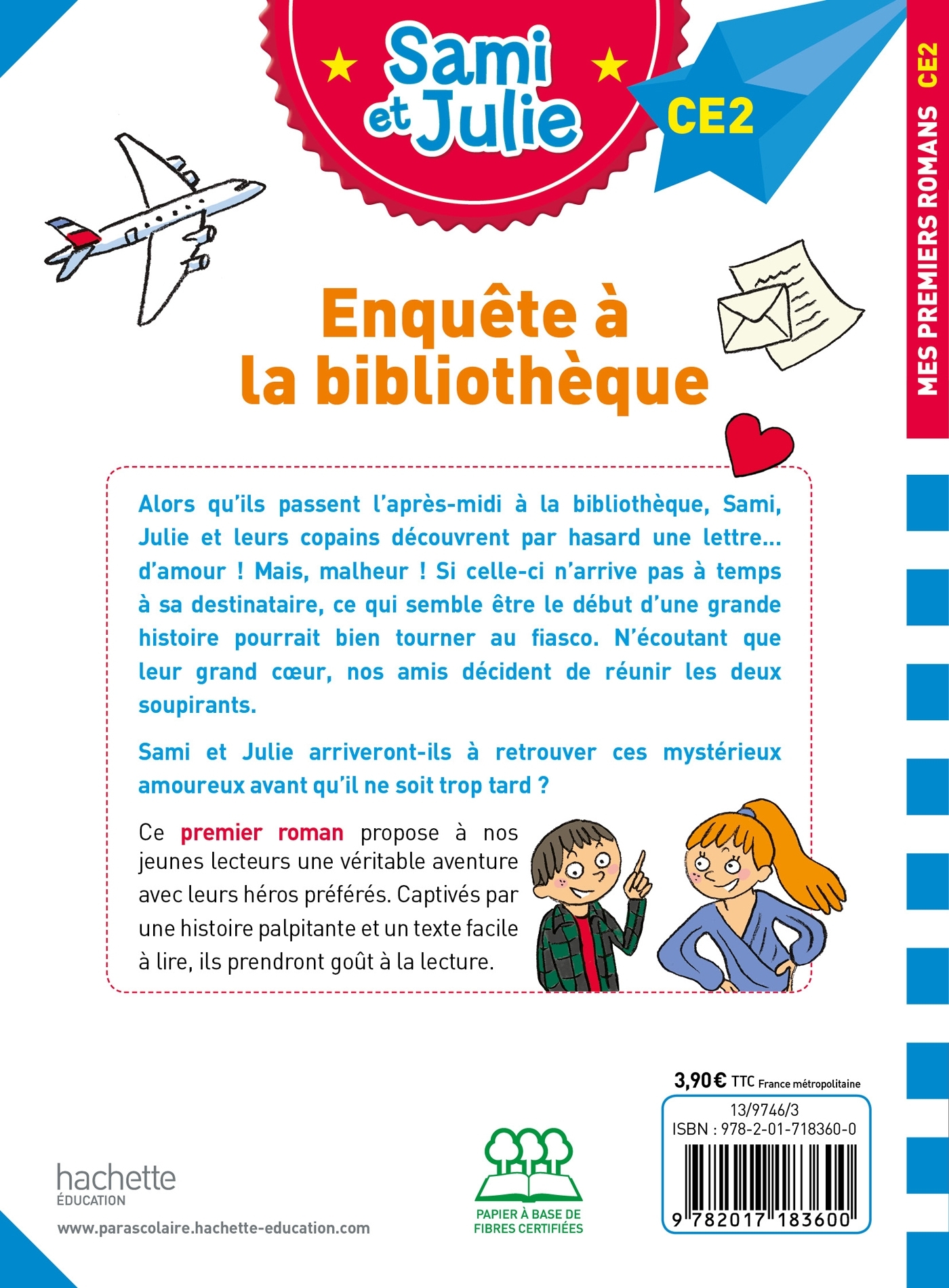 Sami et Julie Roman CE2 Enquête à la bibliothèque - Thérèse Bonté - HACHETTE EDUC