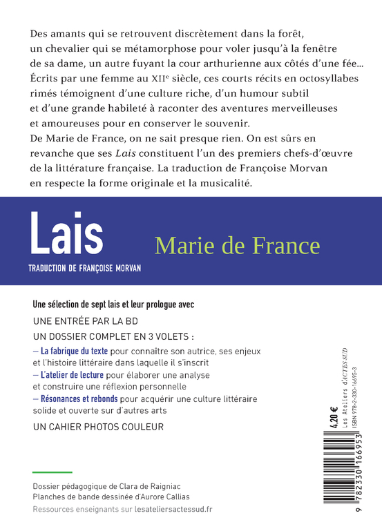 Lais - Marie De France - ACTES SUD