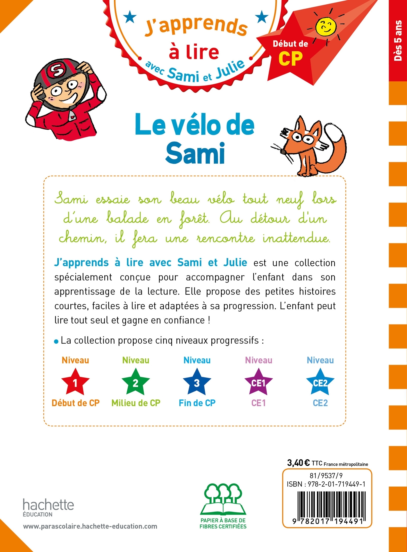 Sami et Julie CP Niveau 1 Le vélo de Sami - Thérèse Bonté - HACHETTE EDUC