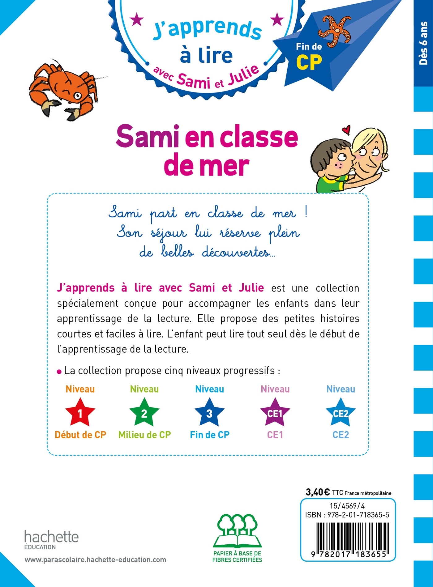 Sami et Julie CP Niveau 3 Sami et Julie en classe de mer - Thérèse Bonté - HACHETTE EDUC