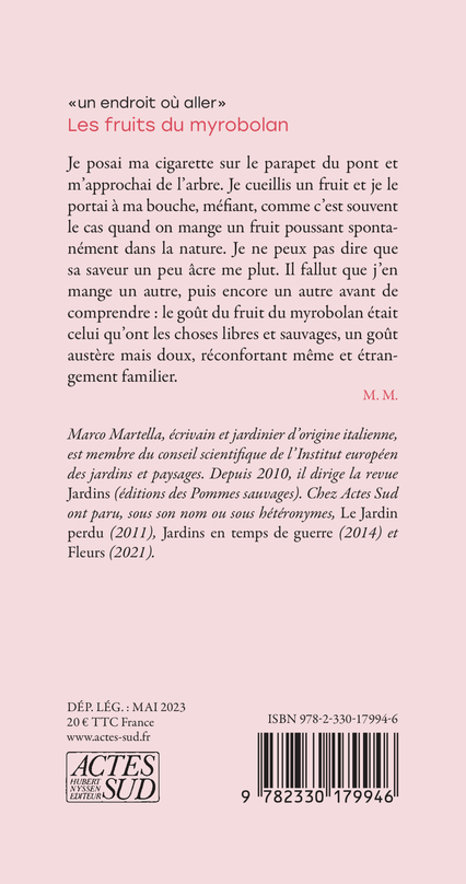 LES FRUITS DU MYROBOLAN - Marco Martella - ACTES SUD