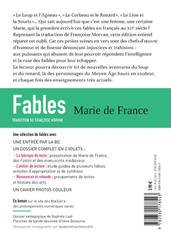 FABLES - ILLUSTRATIONS, COULEUR - Marie De France - ACTES SUD