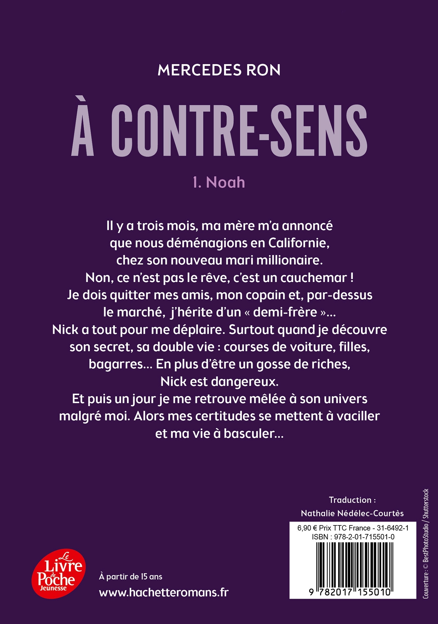 À contre-sens - Tome 1 -Noah - Mercedes Ron - POCHE JEUNESSE