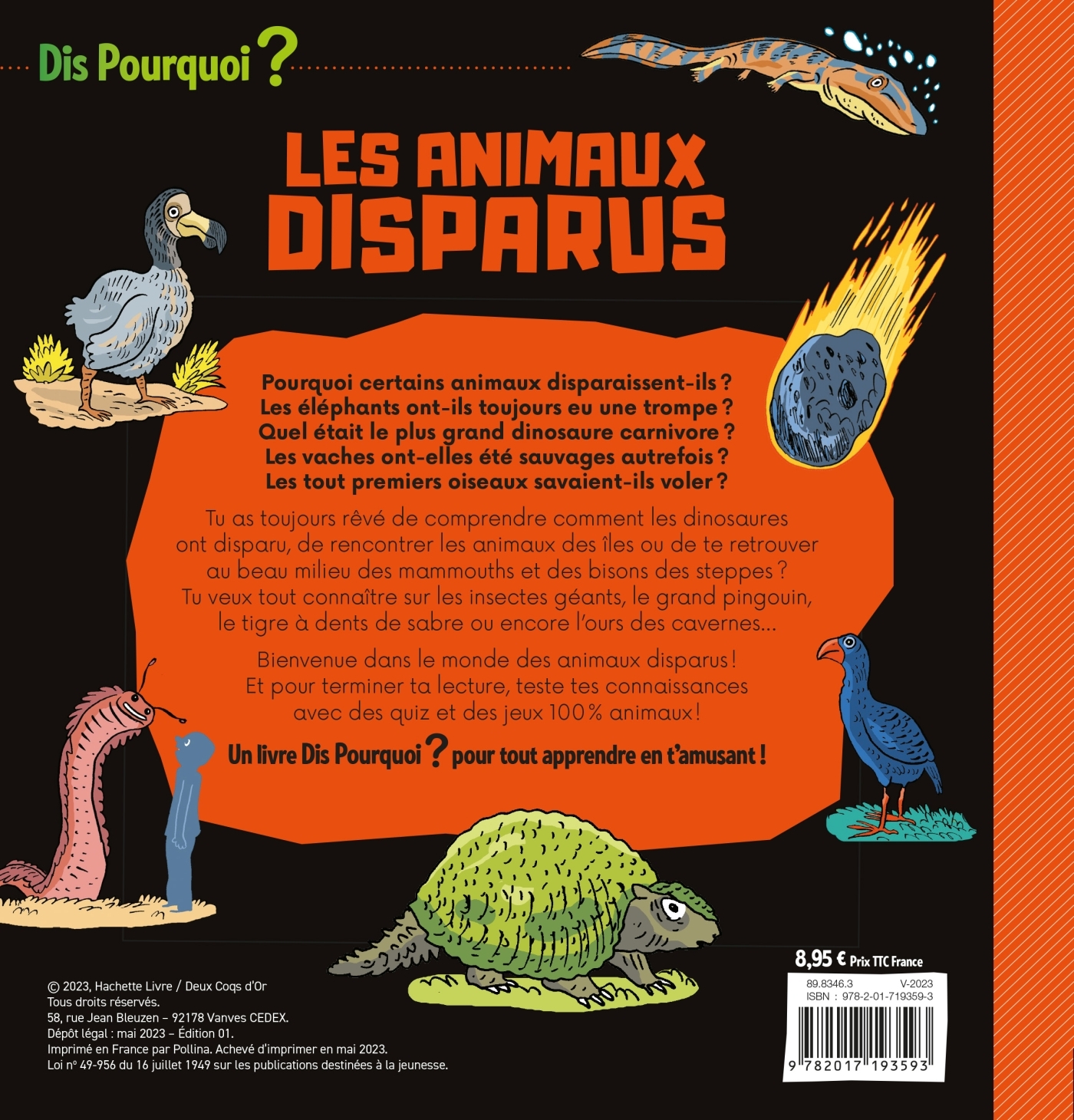 DIS POURQUOI LES ANIMAUX DISPARUS - Eric Mathivet - DEUX COQS D OR