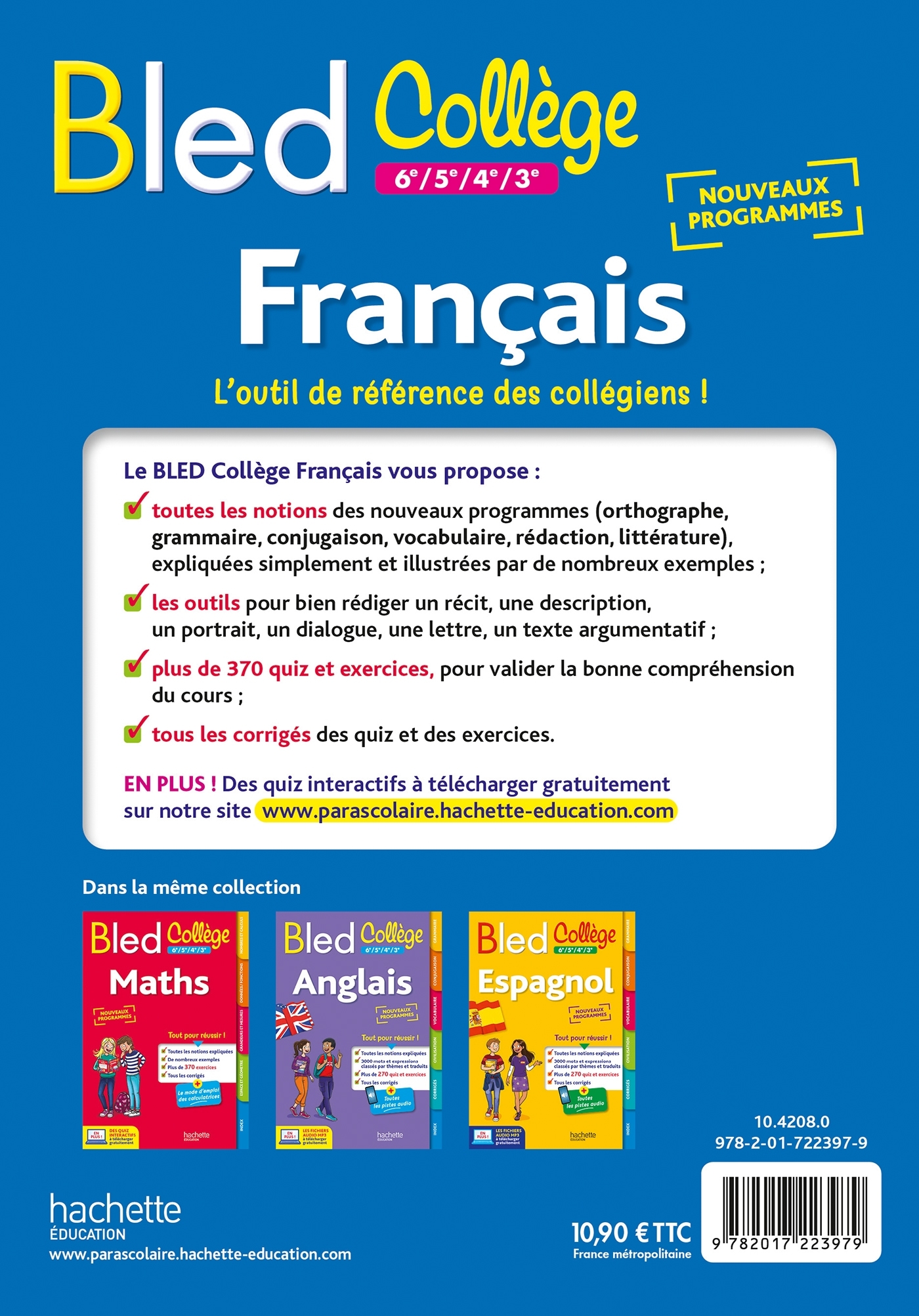 Bled Collège Français - Isabelle Lisle - HACHETTE EDUC