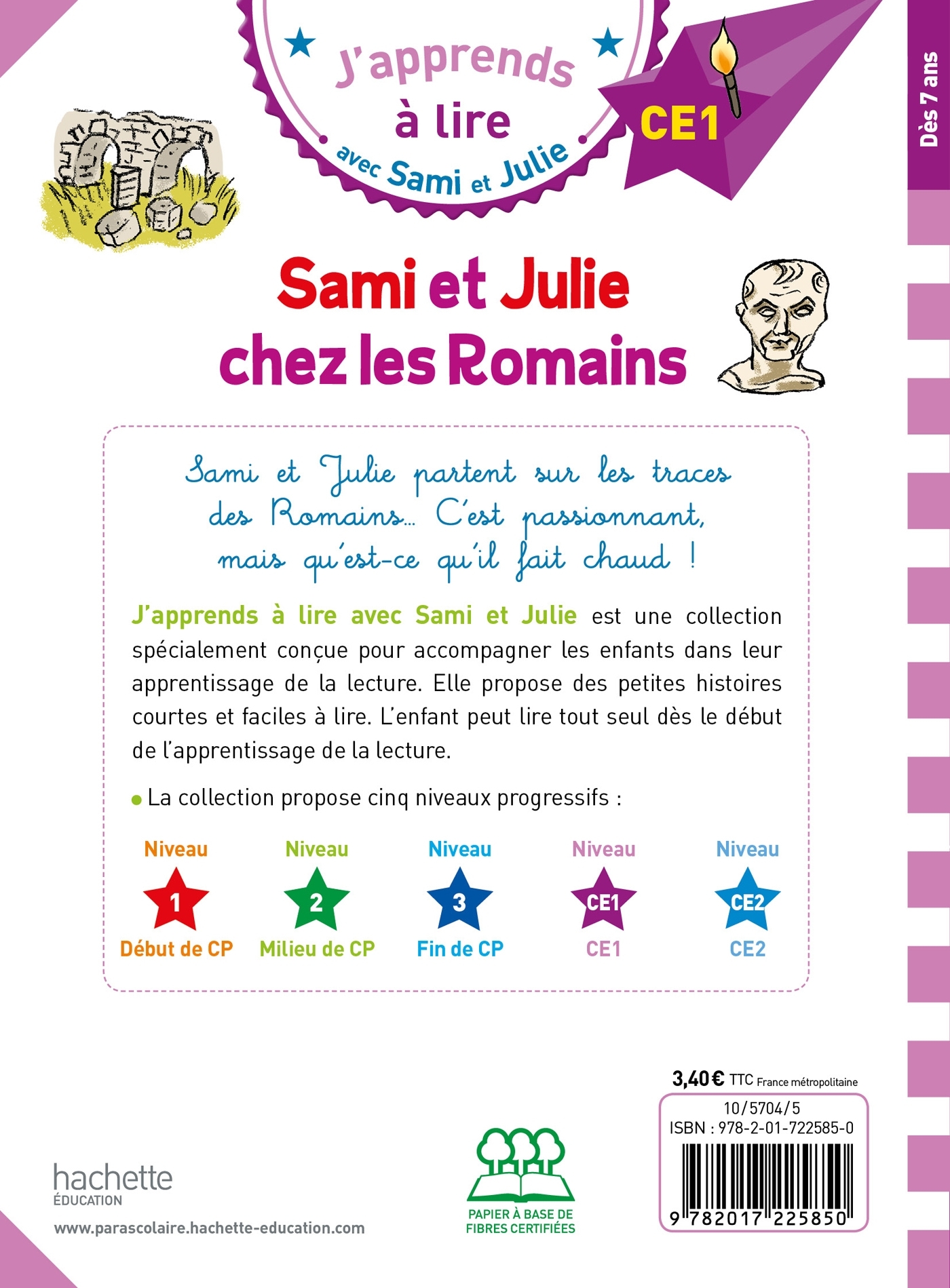 Sami et Julie CE1 Sami et Julie chez les Romains - Thérèse Bonté - HACHETTE EDUC