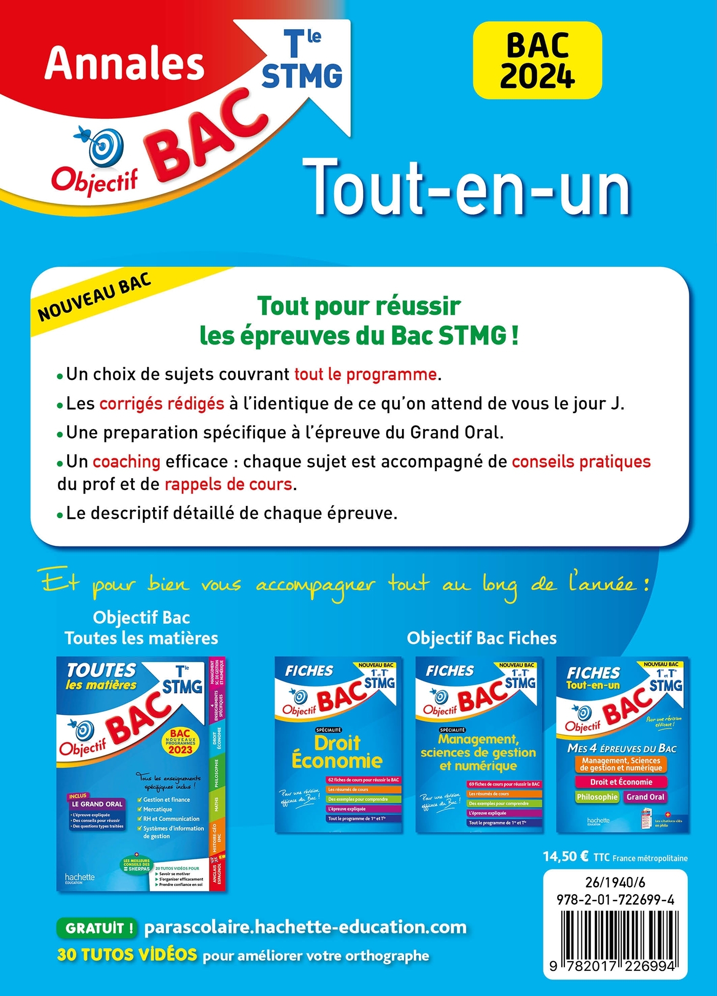 Annales Objectif BAC 2024 -  Bac Tle STMG Tout-en-un - Stéphanie Di Costanzo - HACHETTE EDUC