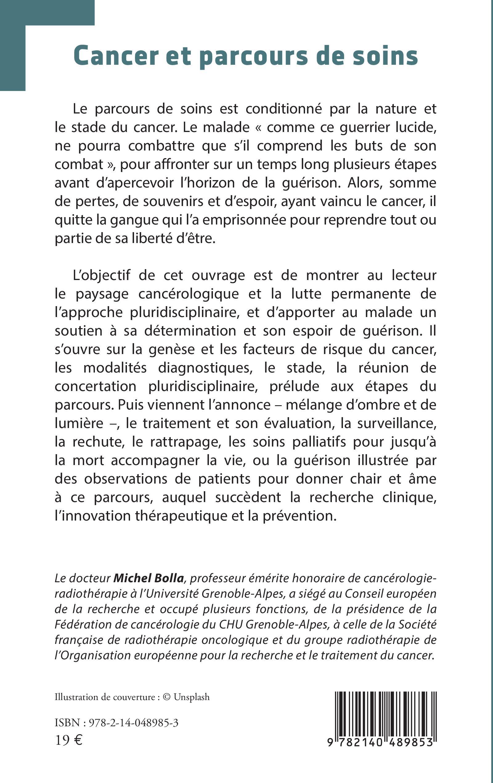 Cancer et parcours de soins - Michel Bolla - L'HARMATTAN