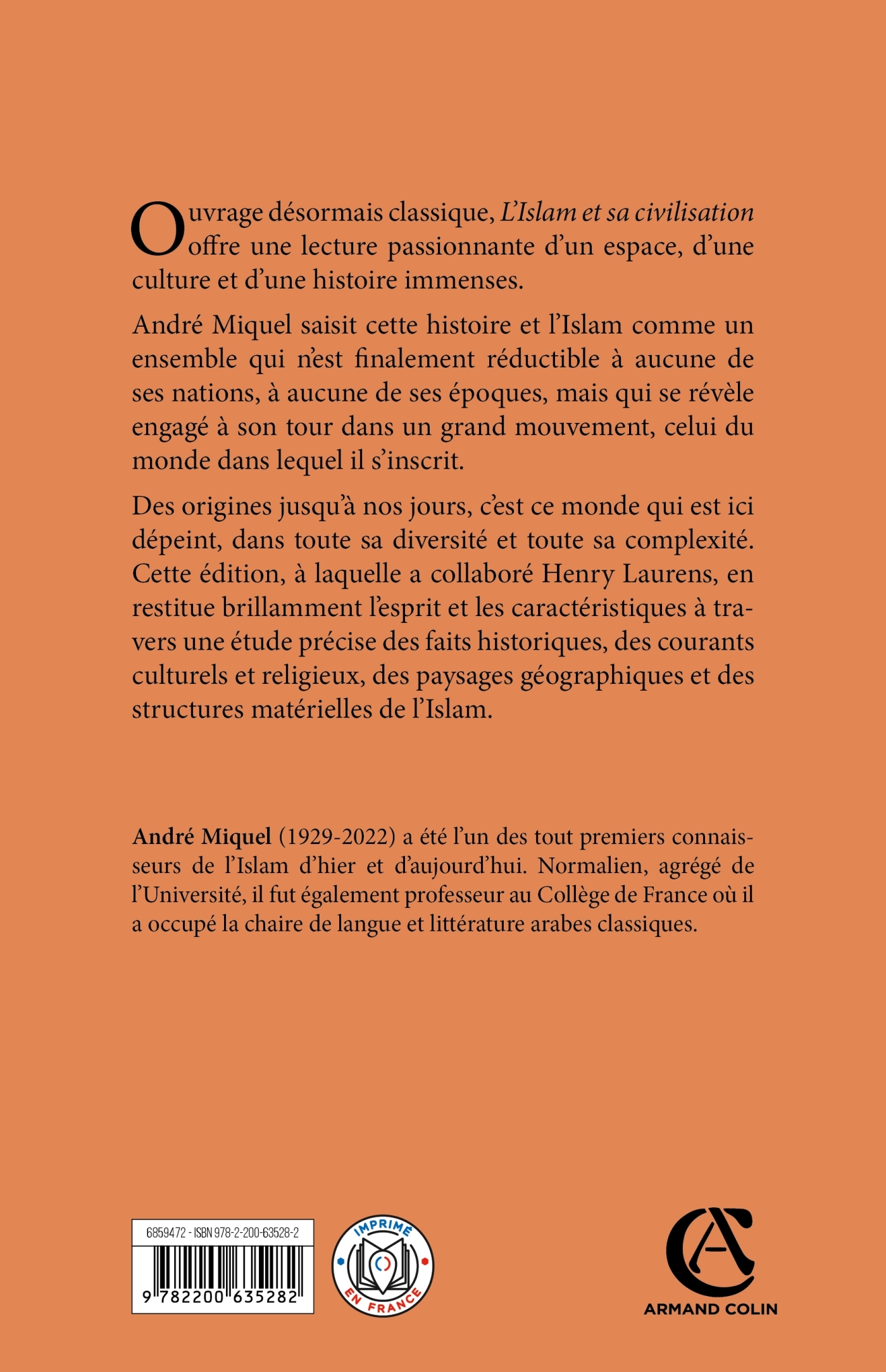 L'Islam et sa civilisation - 7e éd. - André Miquel - ARMAND COLIN