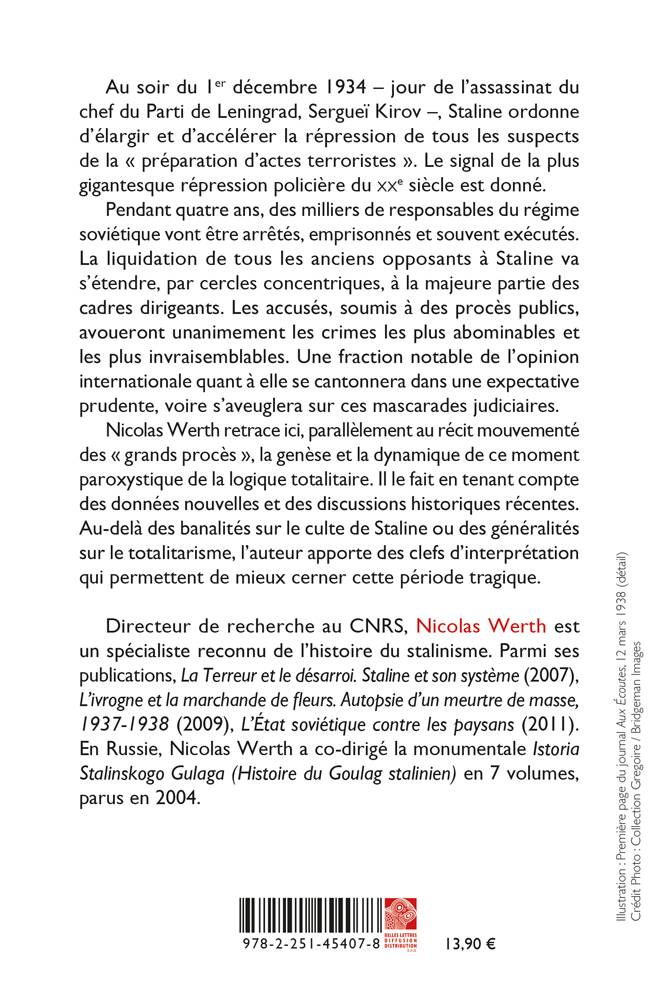 Les Procès de Moscou - Nicolas Werth - BELLES LETTRES