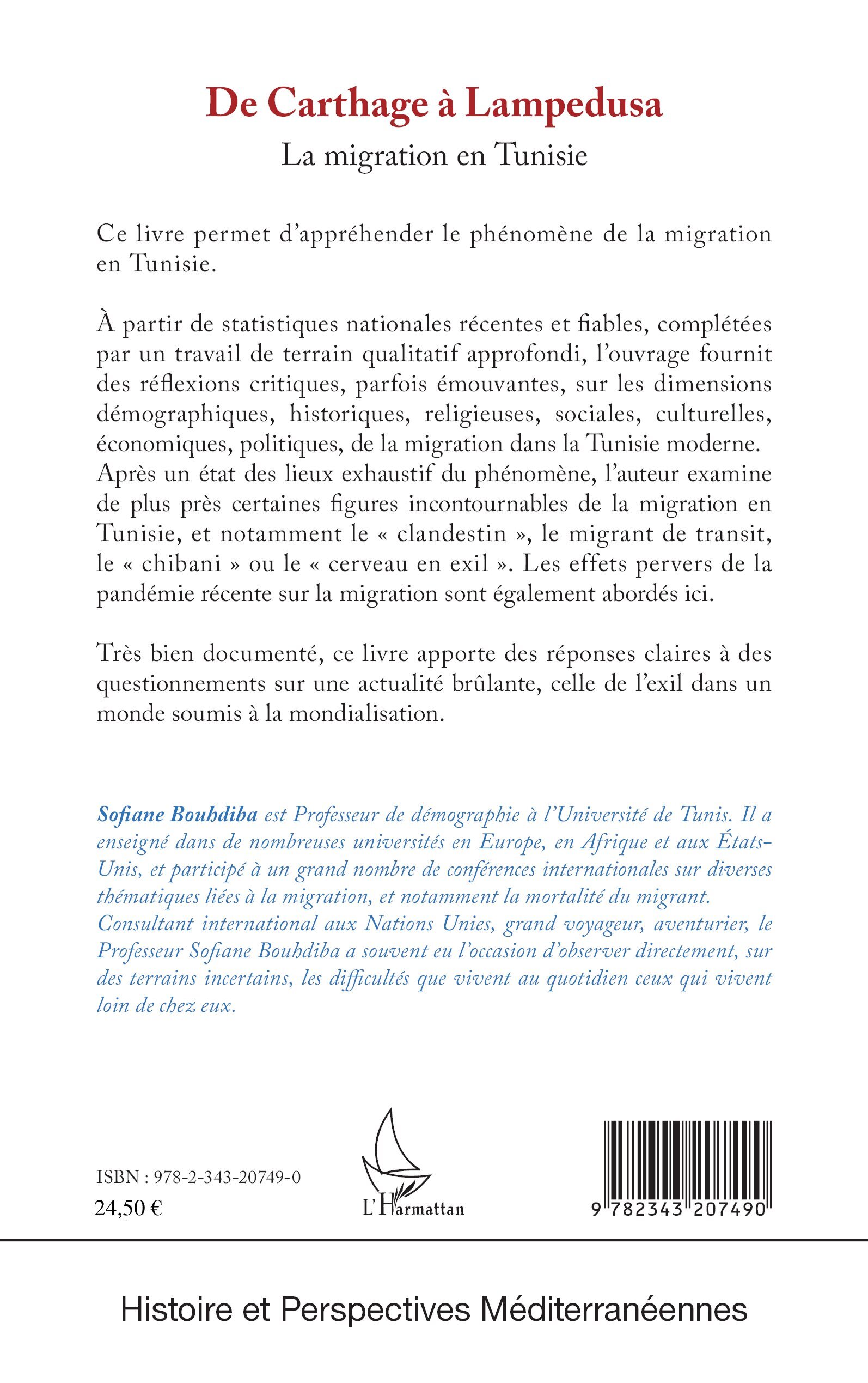 De Carthage à Lampedusa - Sofiane Bouhdiba - L'HARMATTAN