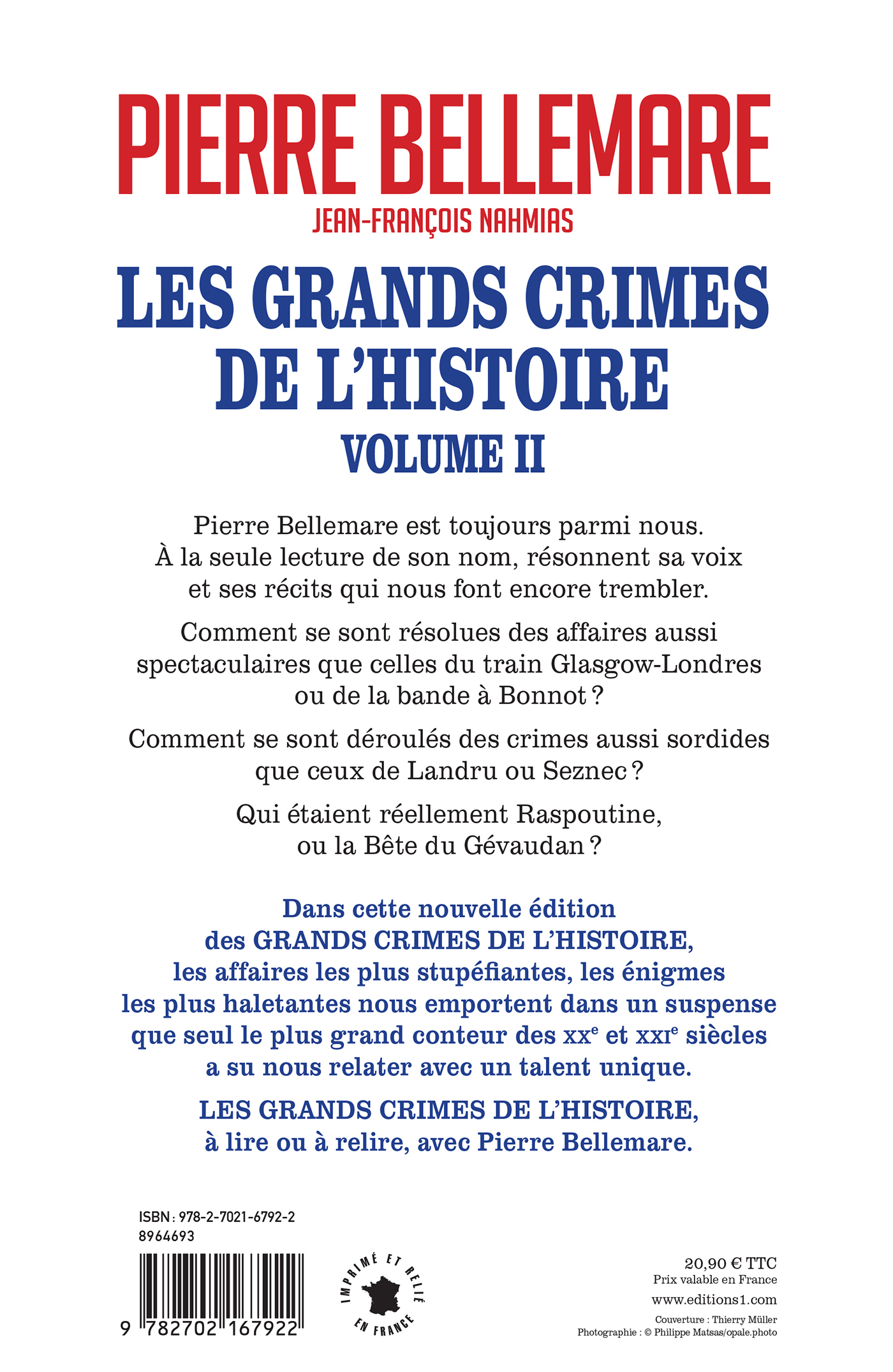 LES GRANDS CRIMES DE L-HISTOIRE TOME 2 - Pierre Bellemare - NUMERO UN