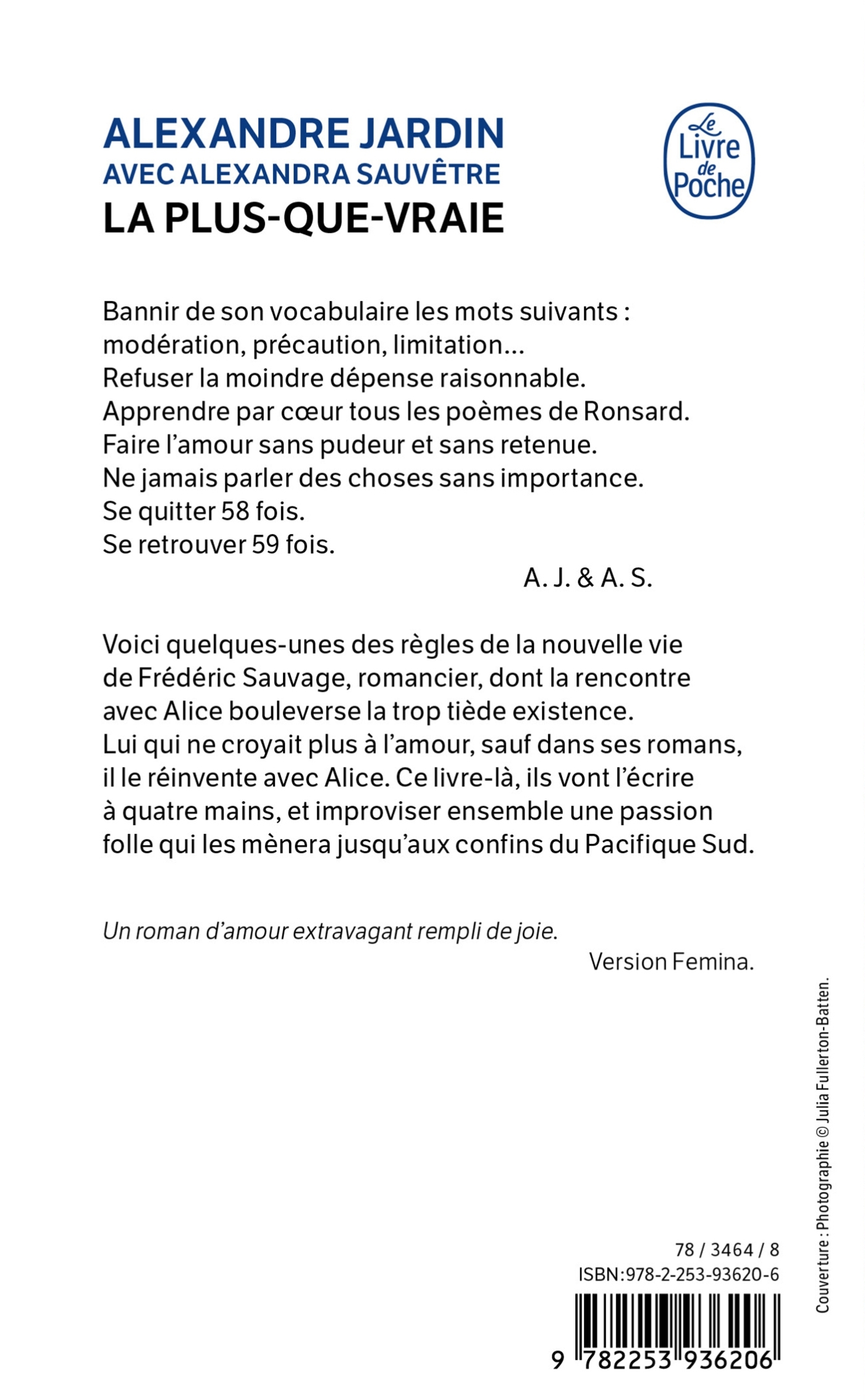 La Plus-que-vraie - Alexandre Jardin - LGF