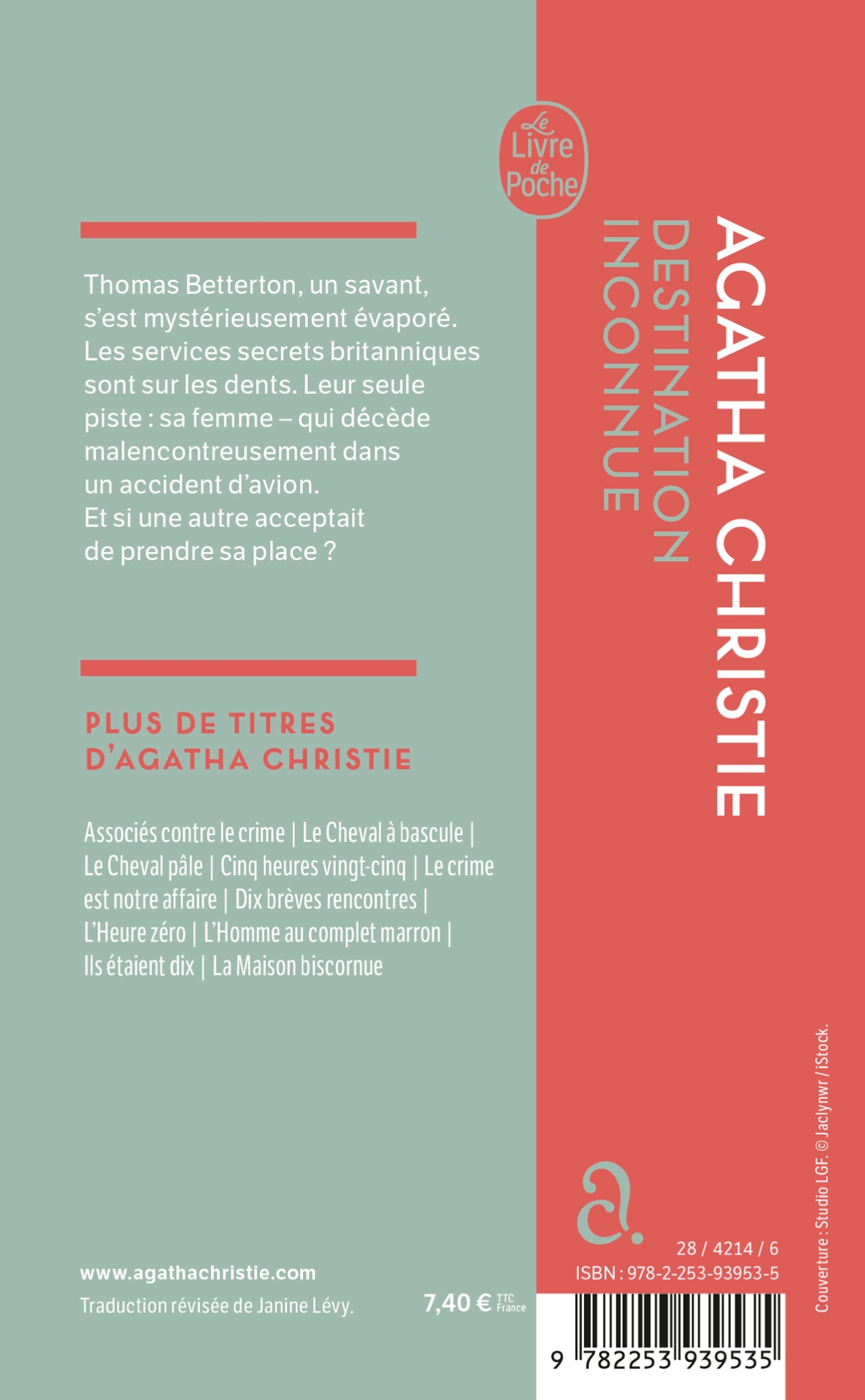 DESTINATION INCONNUE (NOUVELLE TRADUCTION REVISEE) - Agatha Christie - LGF