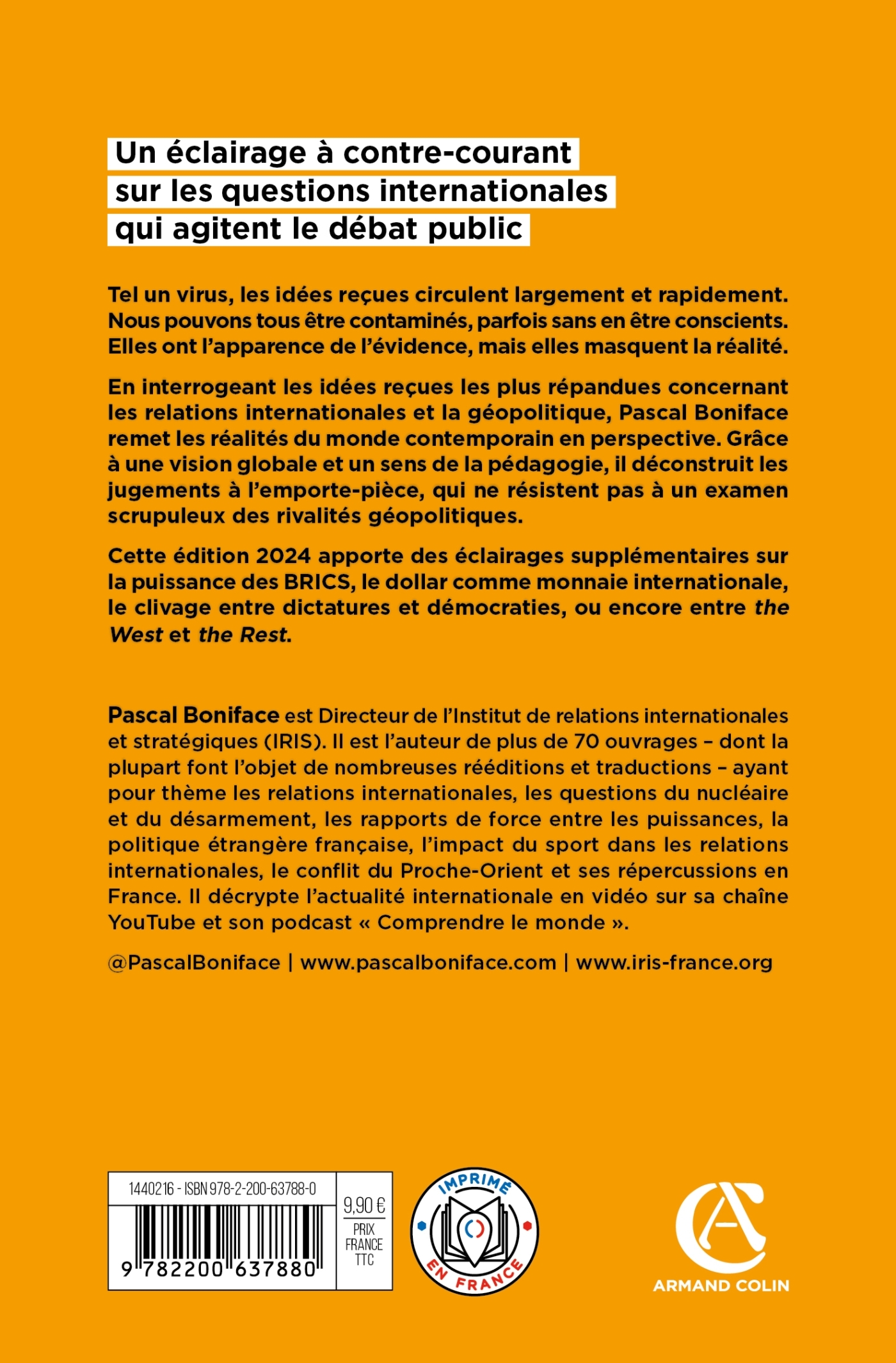 50 idées reçues sur l'état du monde - Pascal Boniface - ARMAND COLIN