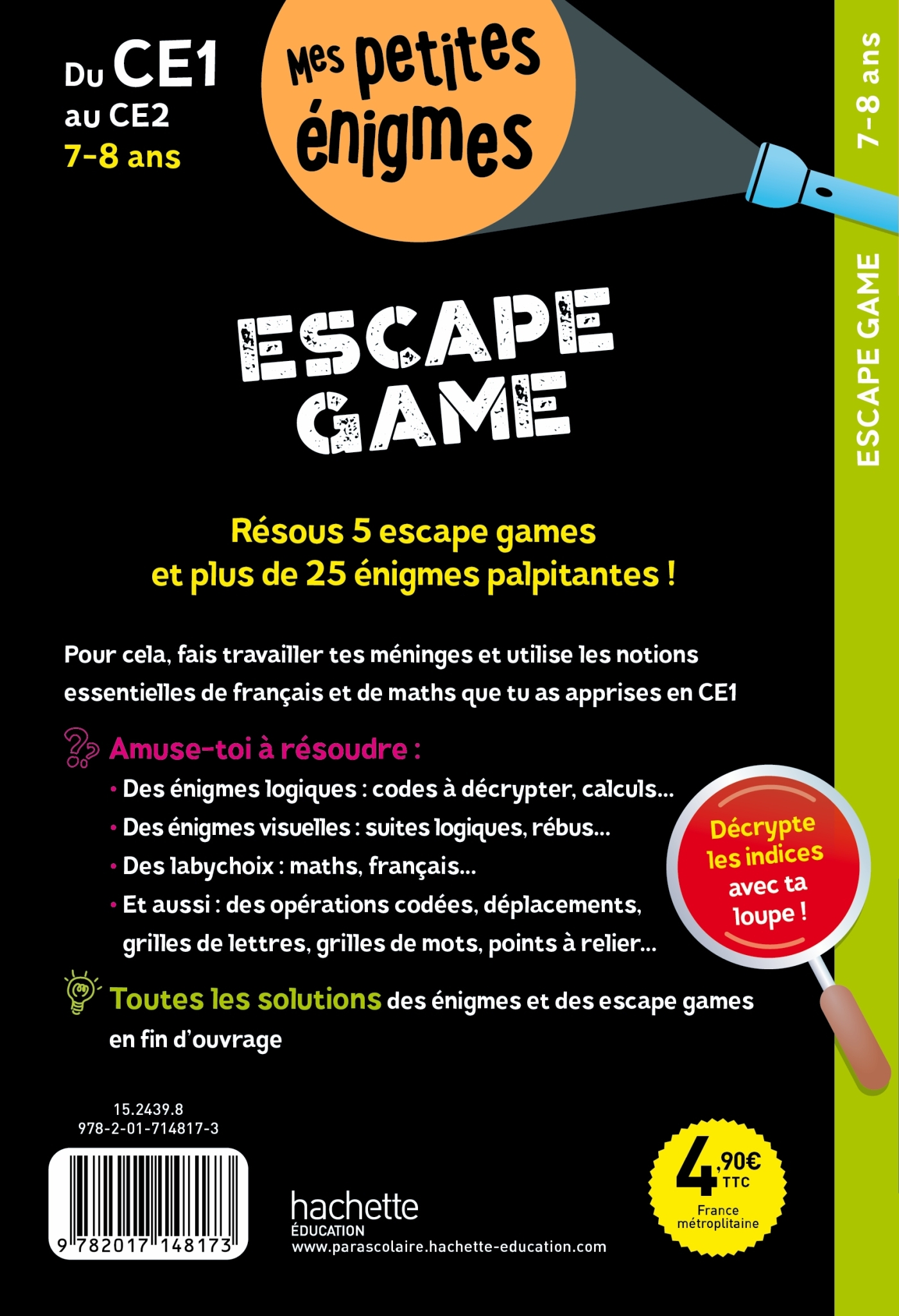 Escape game - Du CE1 au CE2 - Cahier de vacances 2024 - Charlotte Leroy-Jouenne - HACHETTE EDUC