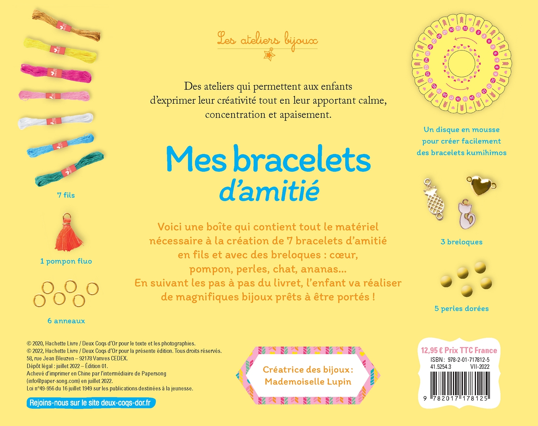 MES BRACELETS D-AMITIE - COFFRET AVEC ACCESSOIRES - Fanny Delahaye - DEUX COQS D OR