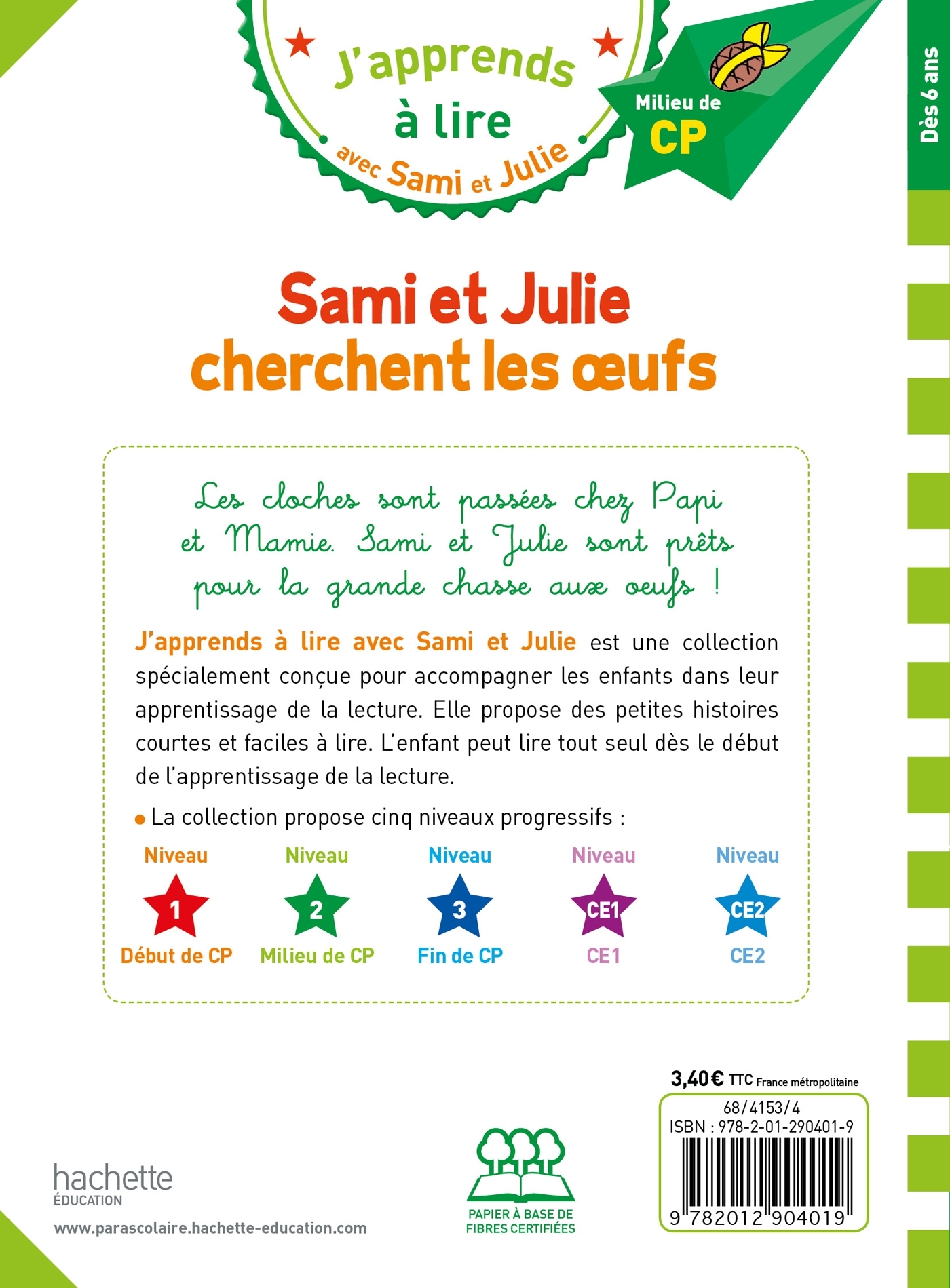 Sami et Julie CP Niveau 2 Sami et Julie cherchent les oeufs - Emmanuelle Massonaud - HACHETTE EDUC