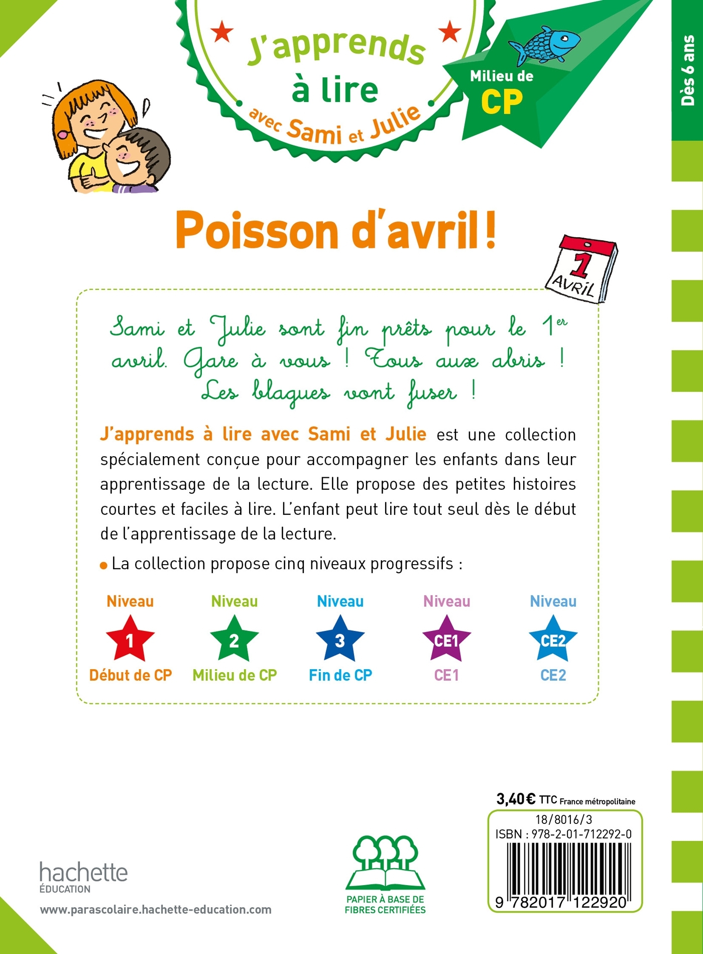 SAMI ET JULIE CP NIVEAU 2 - POISSON D-AVRIL ! - Emmanuelle Massonaud - HACHETTE EDUC