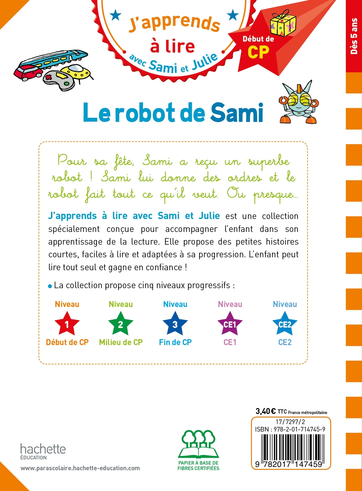 Sami et Julie CP Niveau 1 - Le robot de Sami - Thérèse Bonté - HACHETTE EDUC