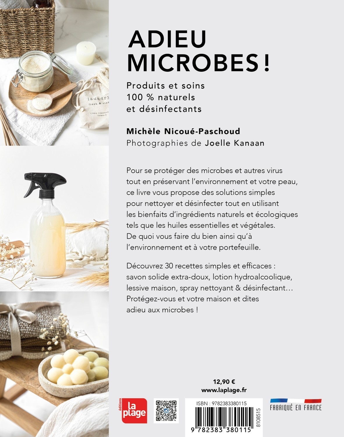 ADIEU MICROBES ! PRODUITS ET SOINS 100% NATURELS ET DESINFECTANTS - Michèle Nicoué-Paschoud - LA PLAGE