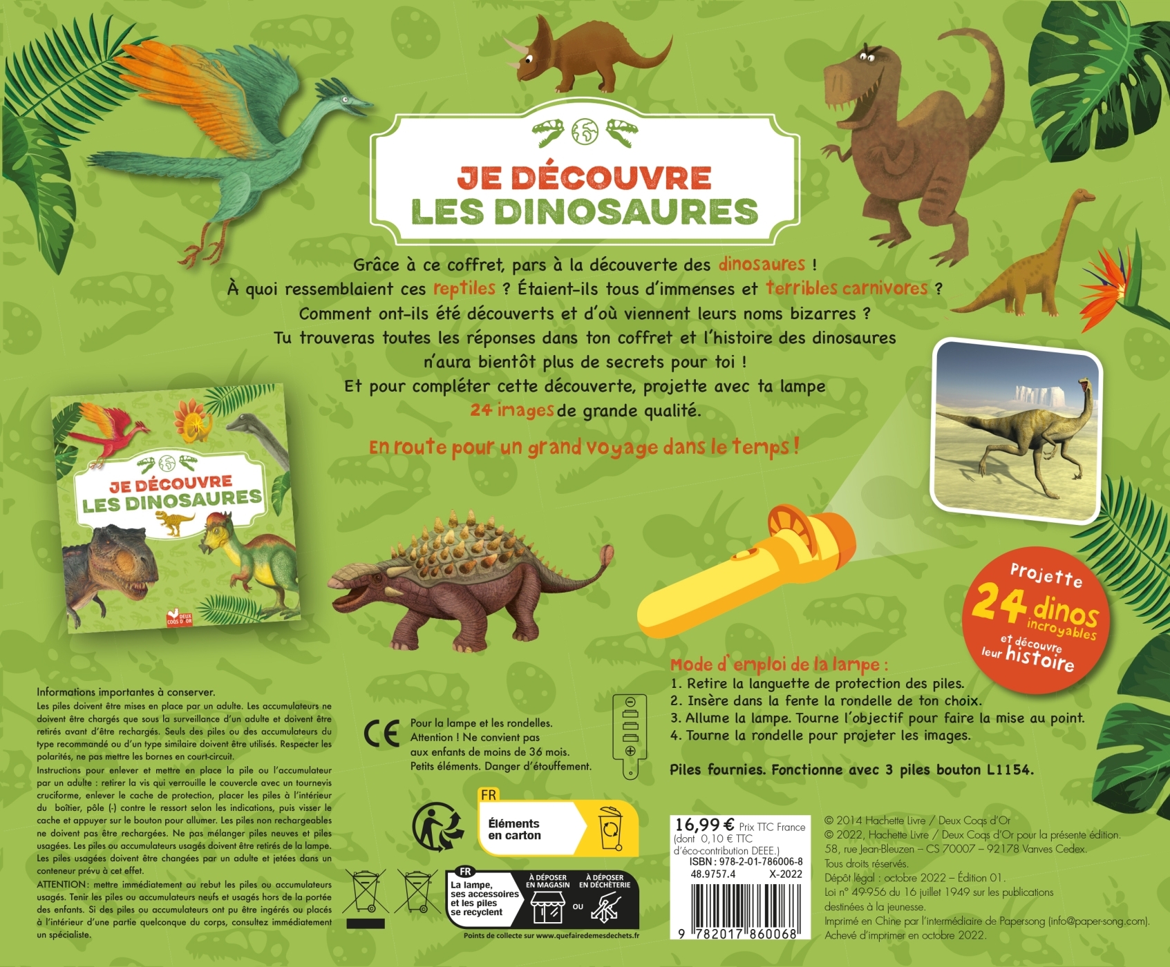 JE DECOUVRE LES DINOSAURES - COFFRET AVEC LAMPE - Eric Mathivet - DEUX COQS D OR