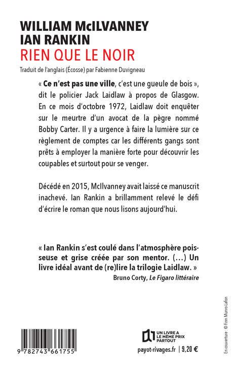 Rien que le noir - Ian Rankin - RIVAGES