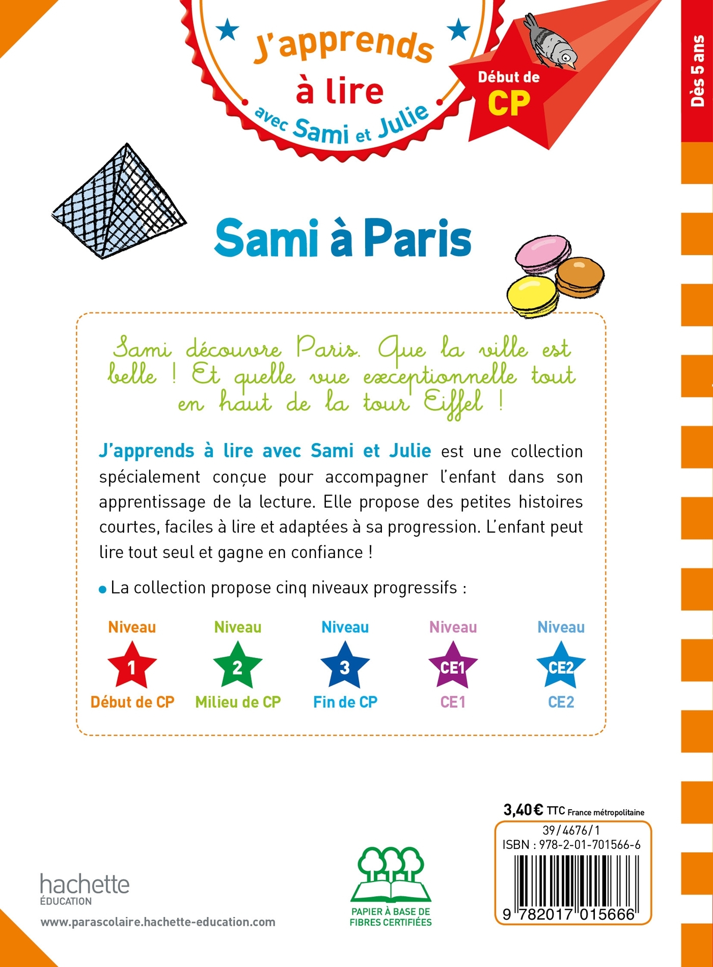 Sami et Julie CP Niveau 1 Sami à Paris - Thérèse Bonté - HACHETTE EDUC