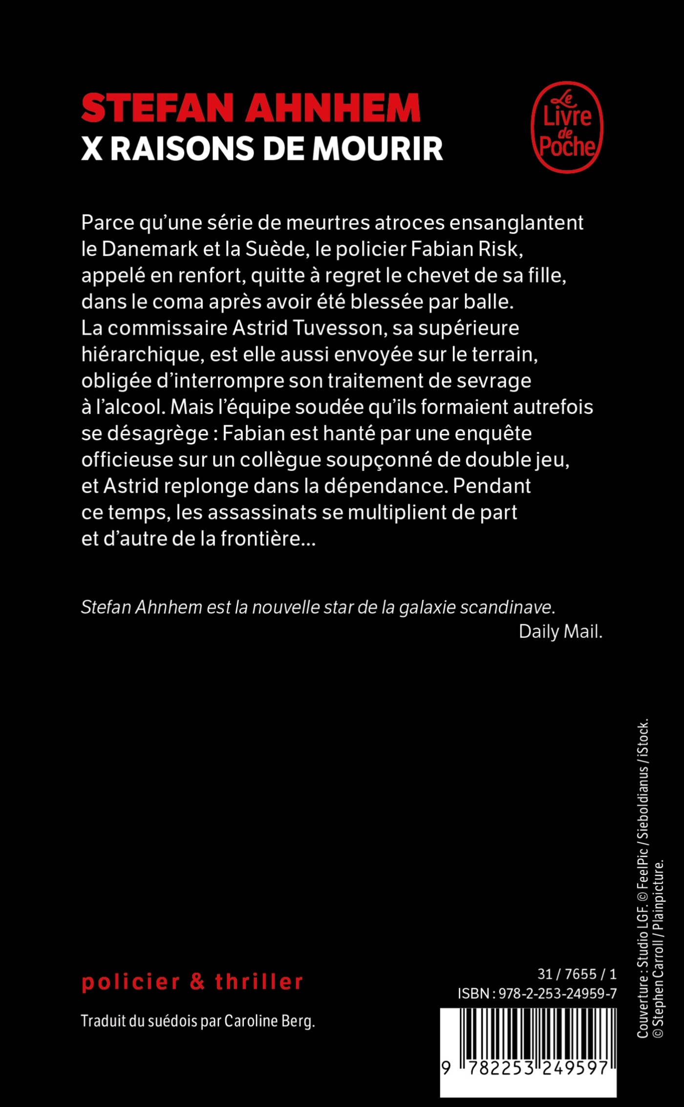 X raisons de mourir - Stefan Ahnhem - LGF