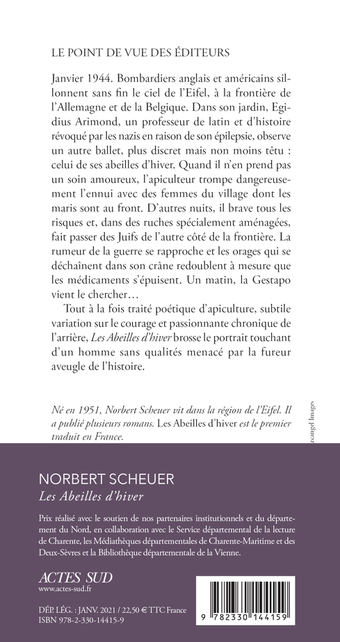 Les Abeilles d'hiver - Norbert Scheuer - ACTES SUD