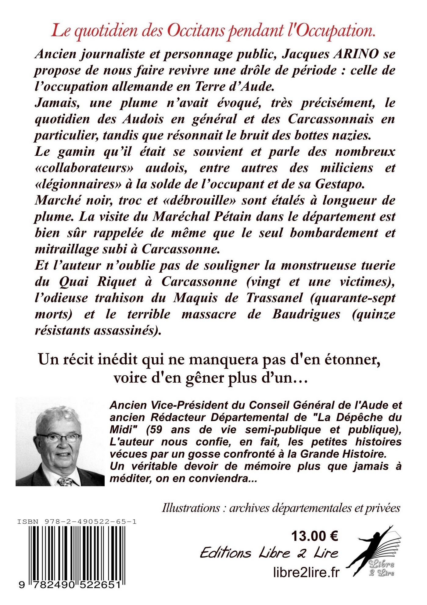 Le Pays Cathare sous la Botte Nazie - Jacques Arino - LIBRE 2 LIRE