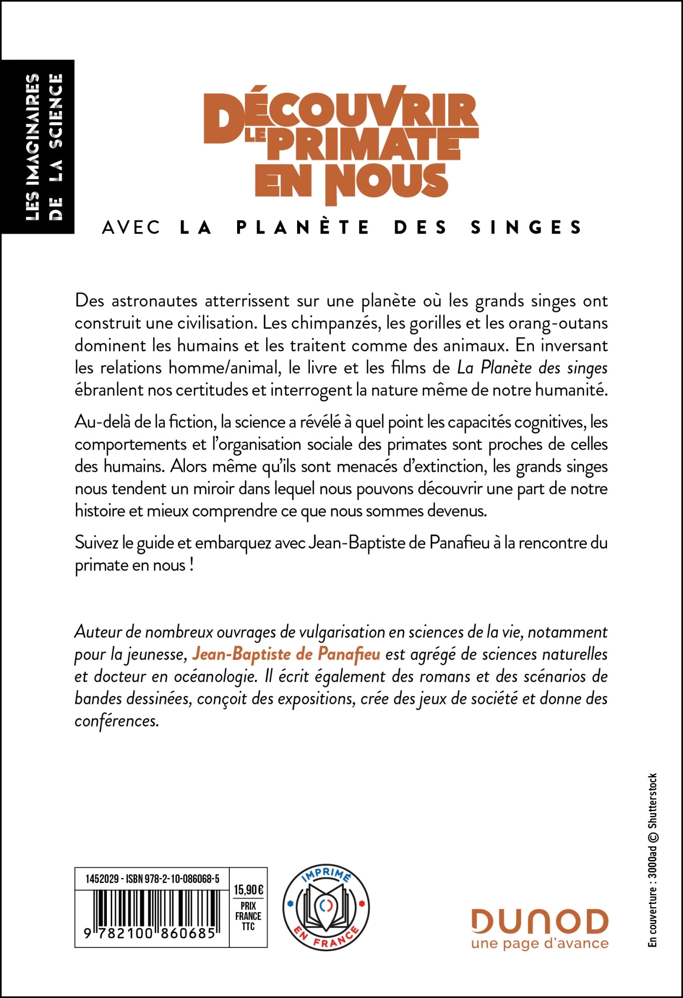 Découvrir le primate en nous avec La planète des singes - JEAN-BAPTISTE PANAFIEU - DUNOD