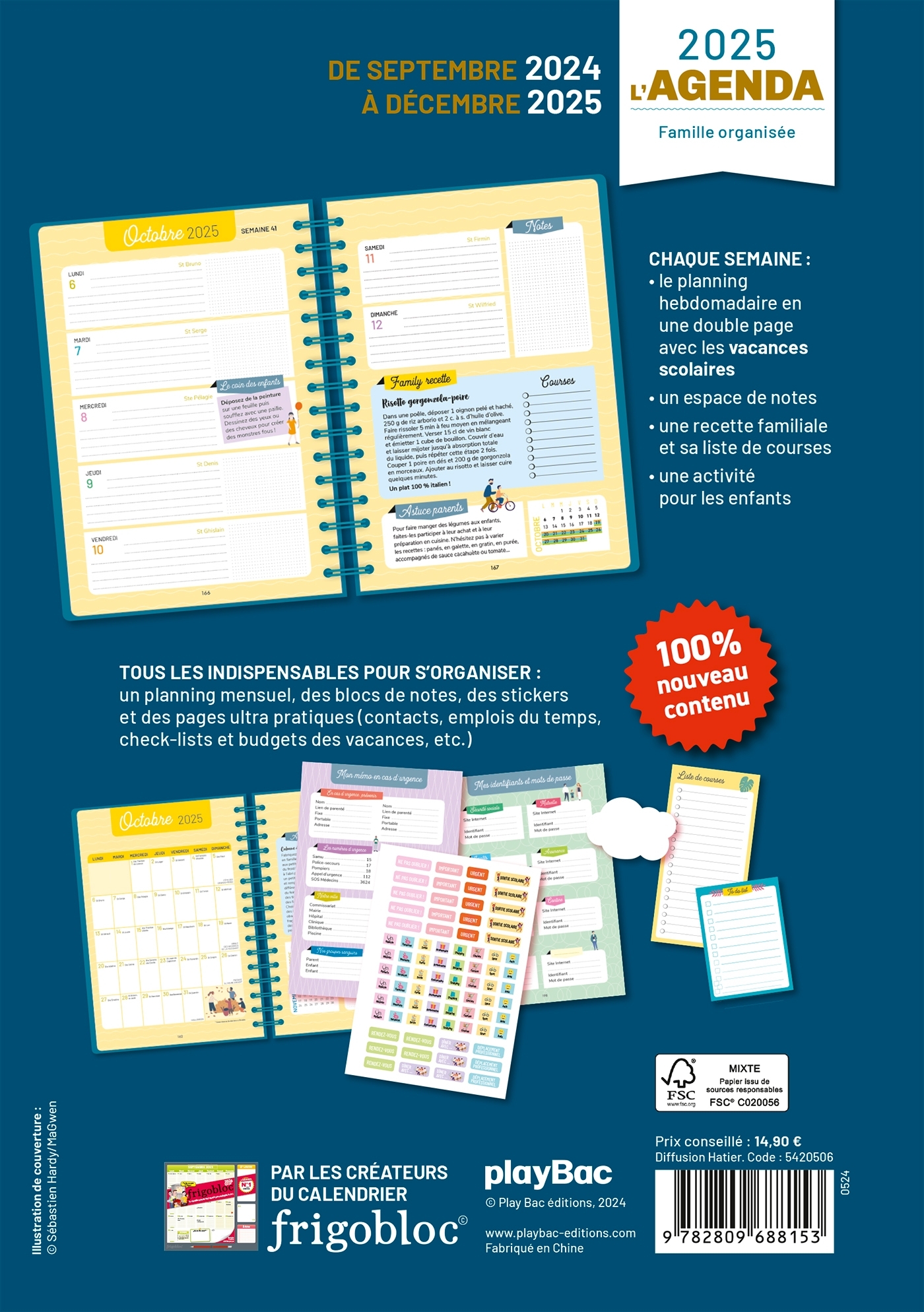 Agenda 2025 de la famille organisée ! (de sept. 2024 à déc. 2025) -   - PLAY BAC