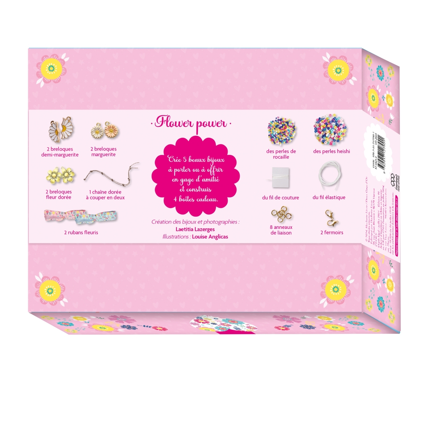 Bijoux duo d'amitié Flower power - coffret avec accessoires - Laetitia Lazerges - DEUX COQS D OR