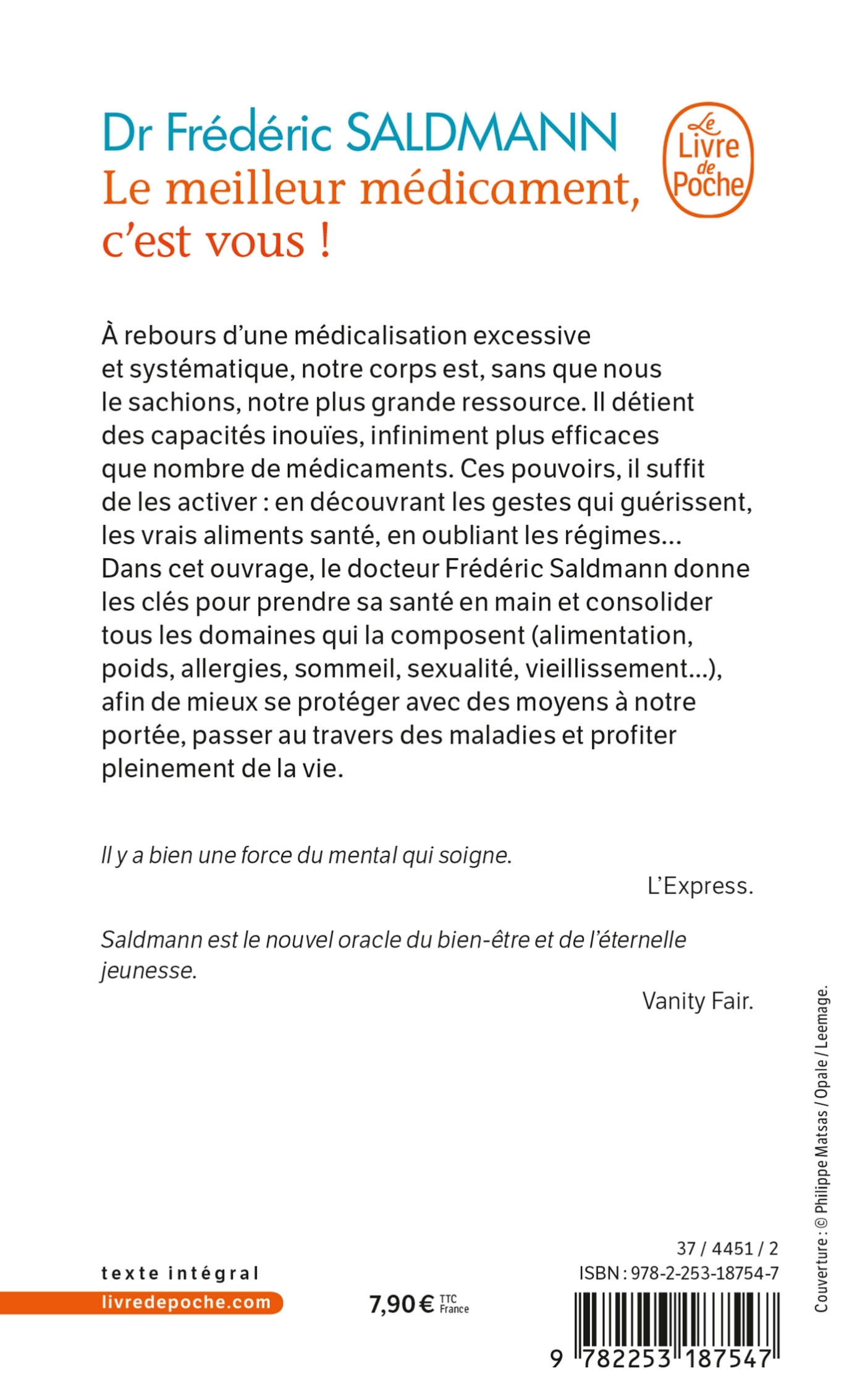 Le Meilleur médicament, c'est vous ! - Frédéric Saldmann - LGF