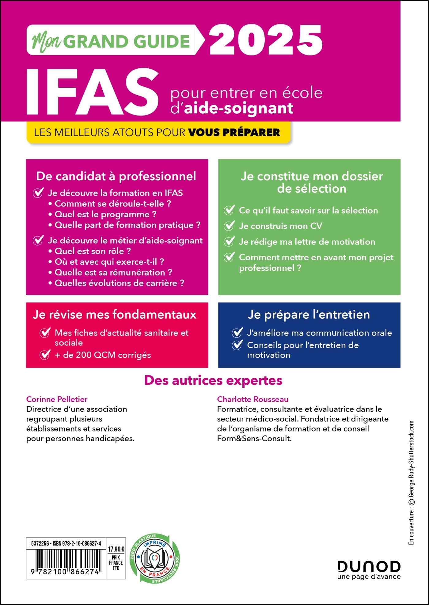 Mon Grand Guide IFAS 2025 pour entrer en école d'aide-soignant - Corinne Pelletier - DUNOD