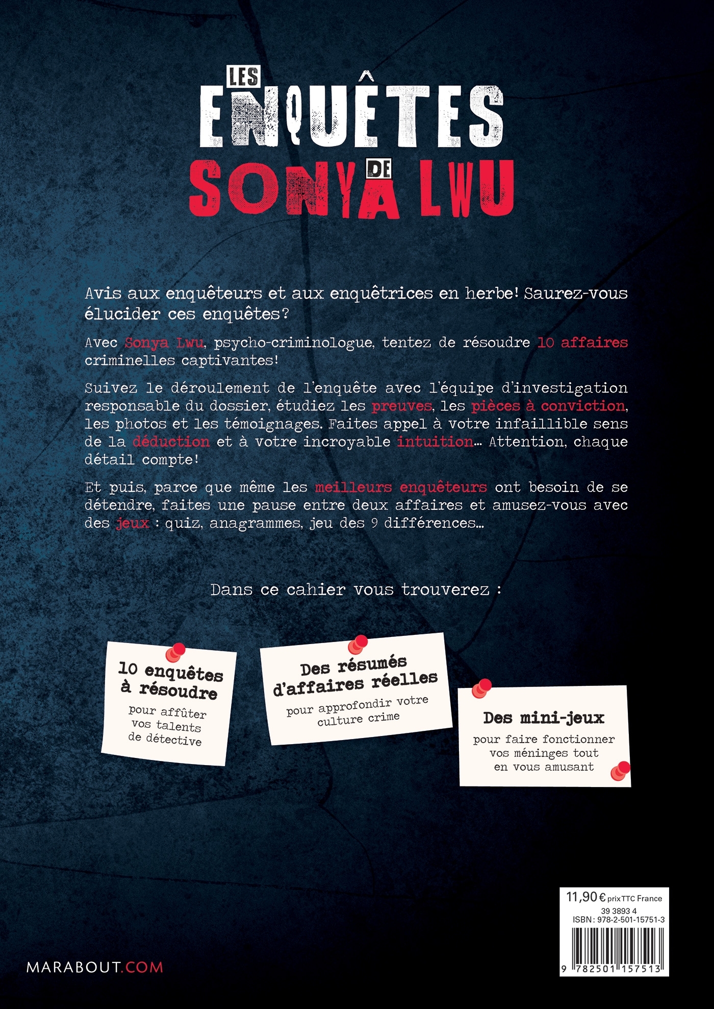 Les enquêtes de Sonya Lwu - Sonya Lwu - MARABOUT