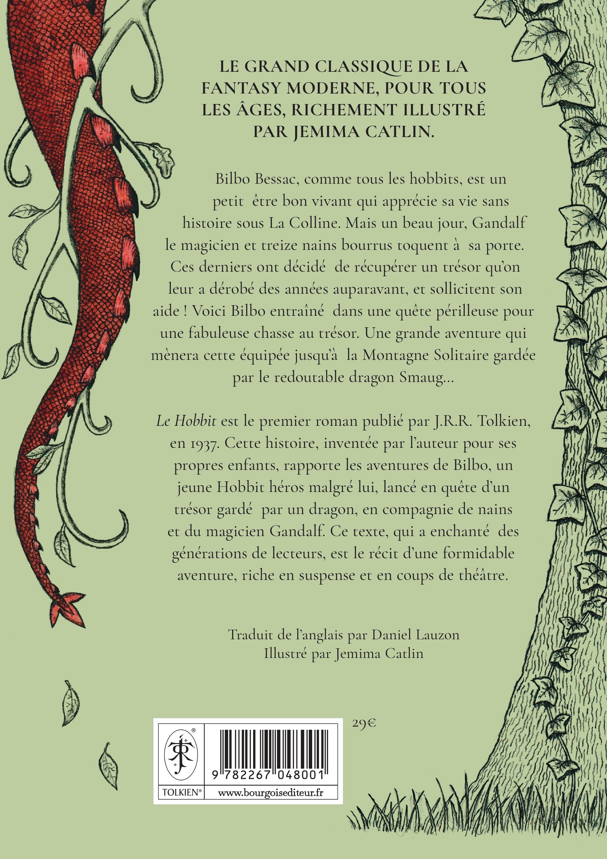 Le Hobbit, illustré par Jemima Catlin - John Ronald Reuel Tolkien - BOURGOIS