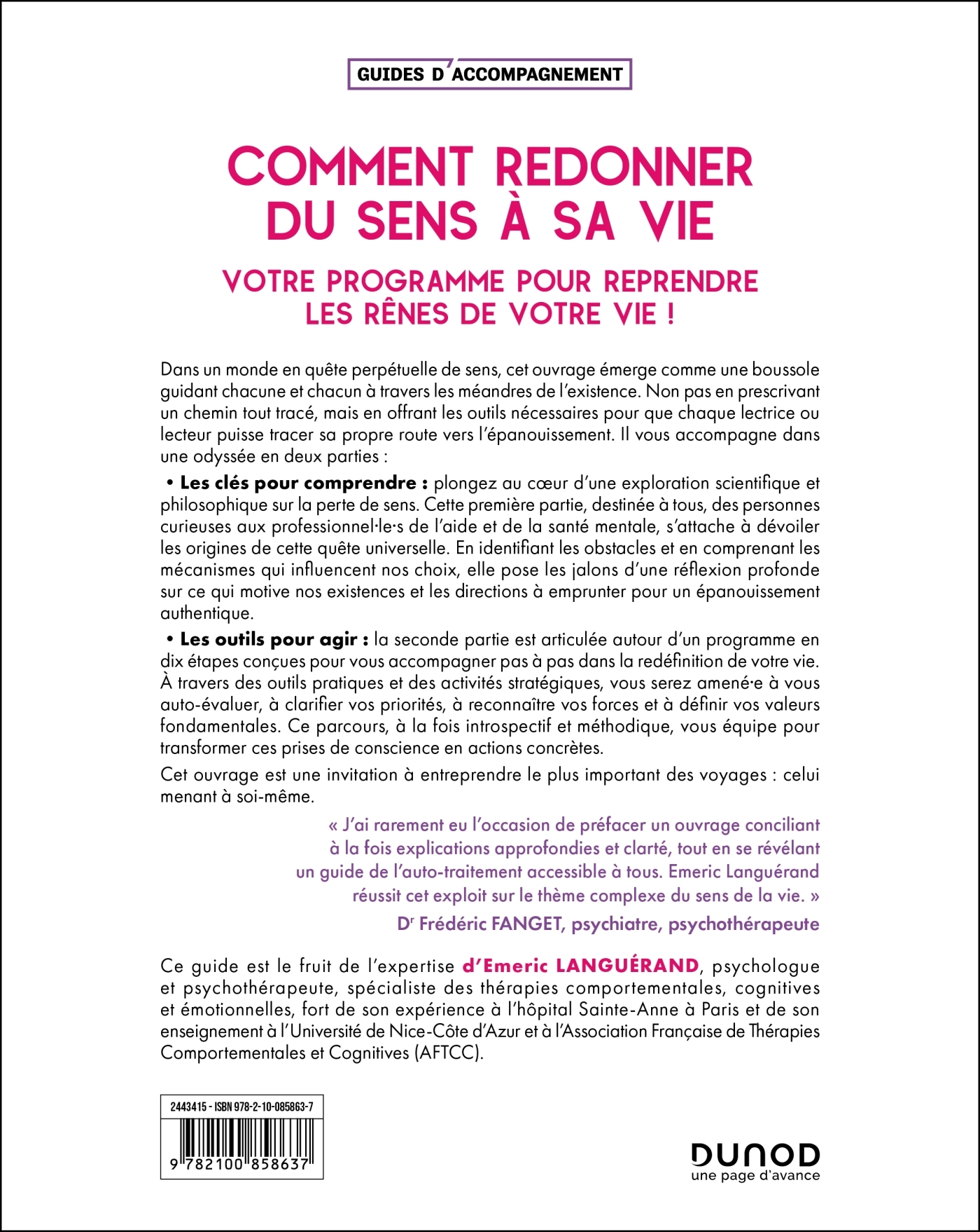 Comment redonner du sens à sa vie - Emeric LANGUÉRAND - DUNOD