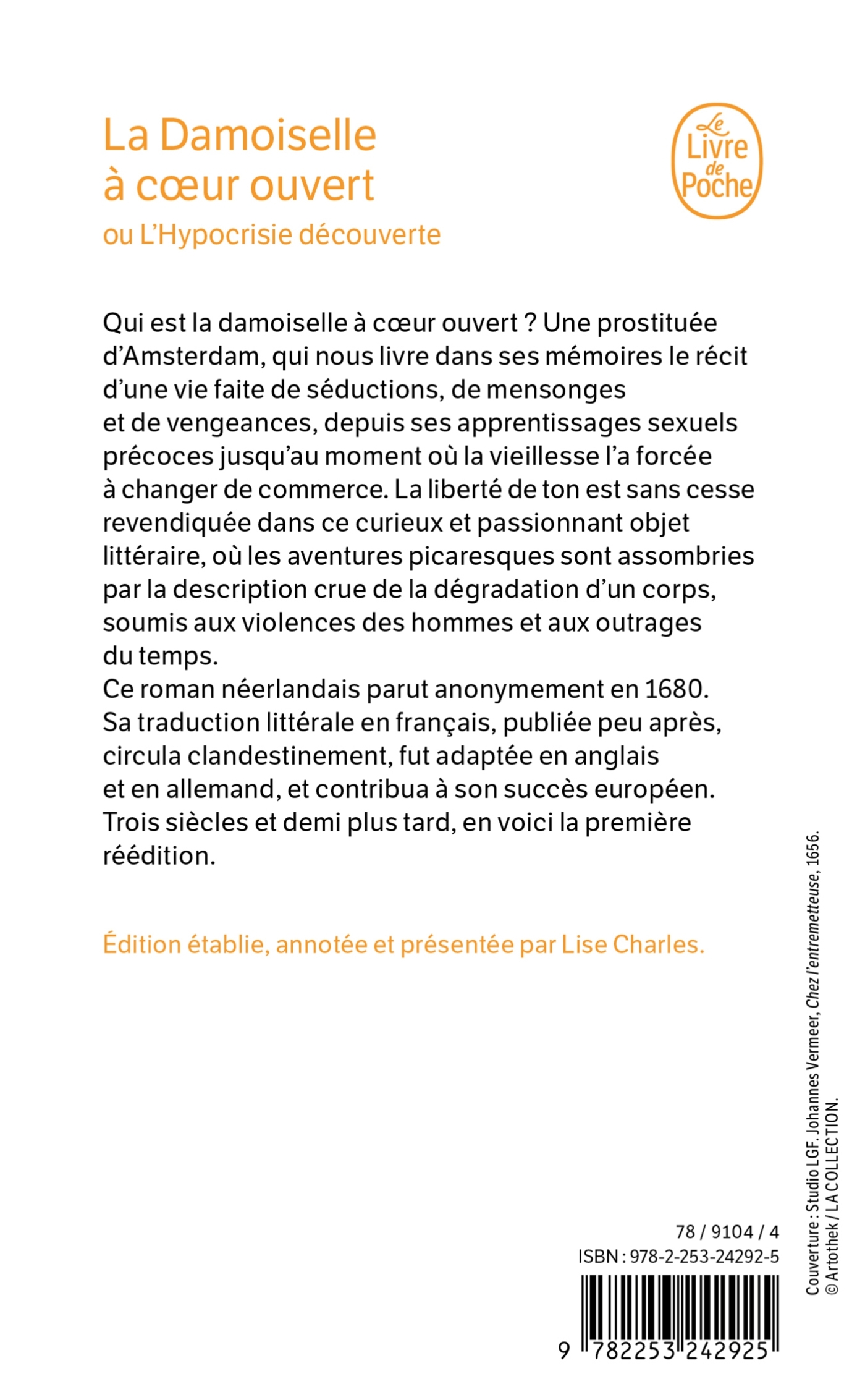 LA DAMOISELLE A COEUR OUVERT -  Anonyme - LGF