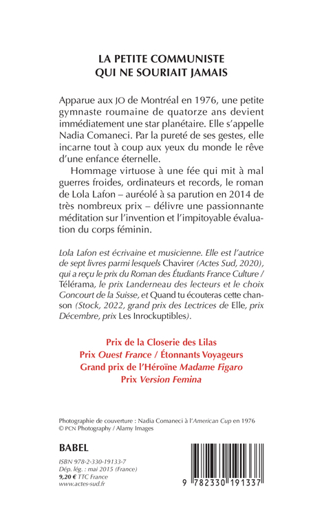 La Petite Communiste qui ne souriait jamais - Lola Lafon - ACTES SUD