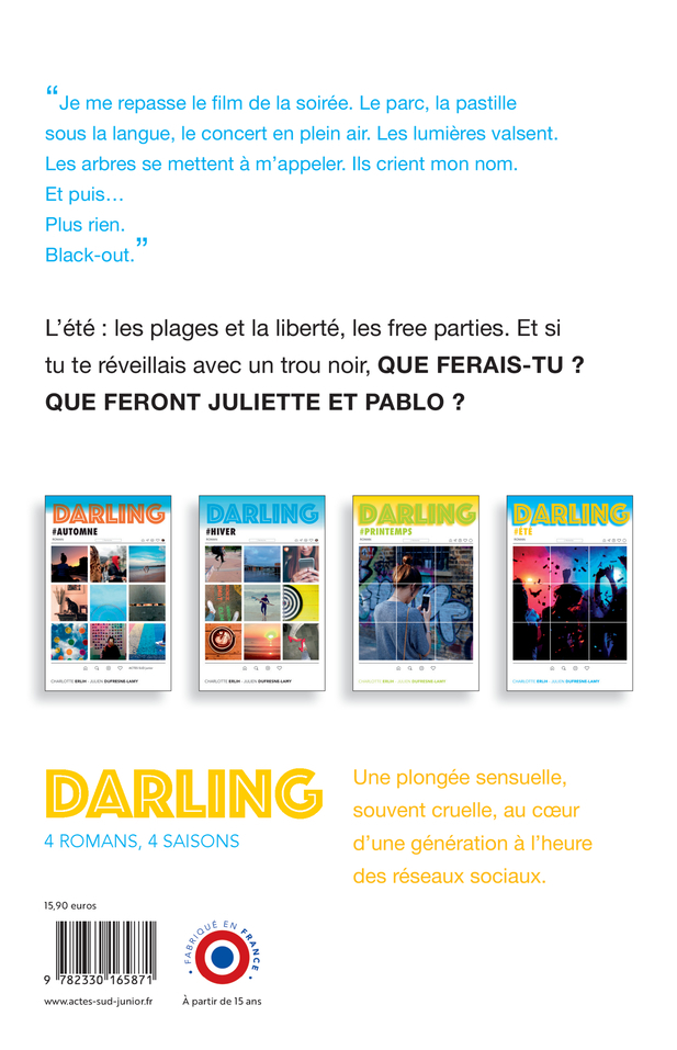 Darling #été - Charlotte Erlih - ACTES SUD