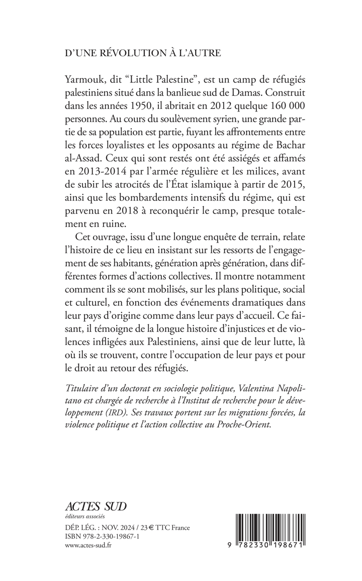 D'une révolution à l'autre - Valentina Napolitano - ACTES SUD