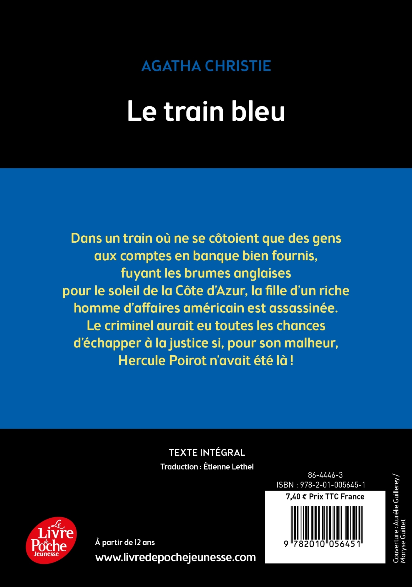 Le train bleu - Agatha Christie - POCHE JEUNESSE