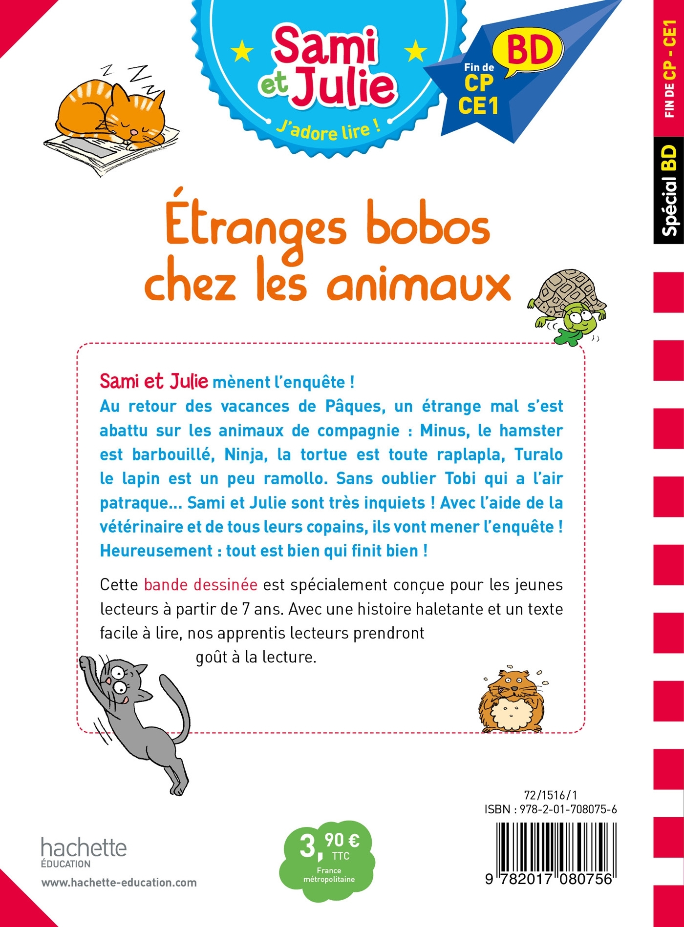 Sami et Julie BD : Etranges bobos chez les animaux - Thérèse Bonté - HACHETTE EDUC